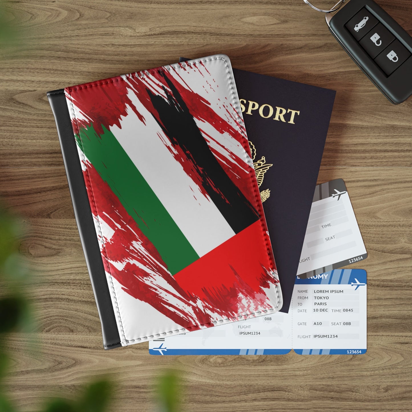 United Arab Emirates Flag Passport Holder, traveler's and expats' essential, study abroad must-have, wanderlust accessory