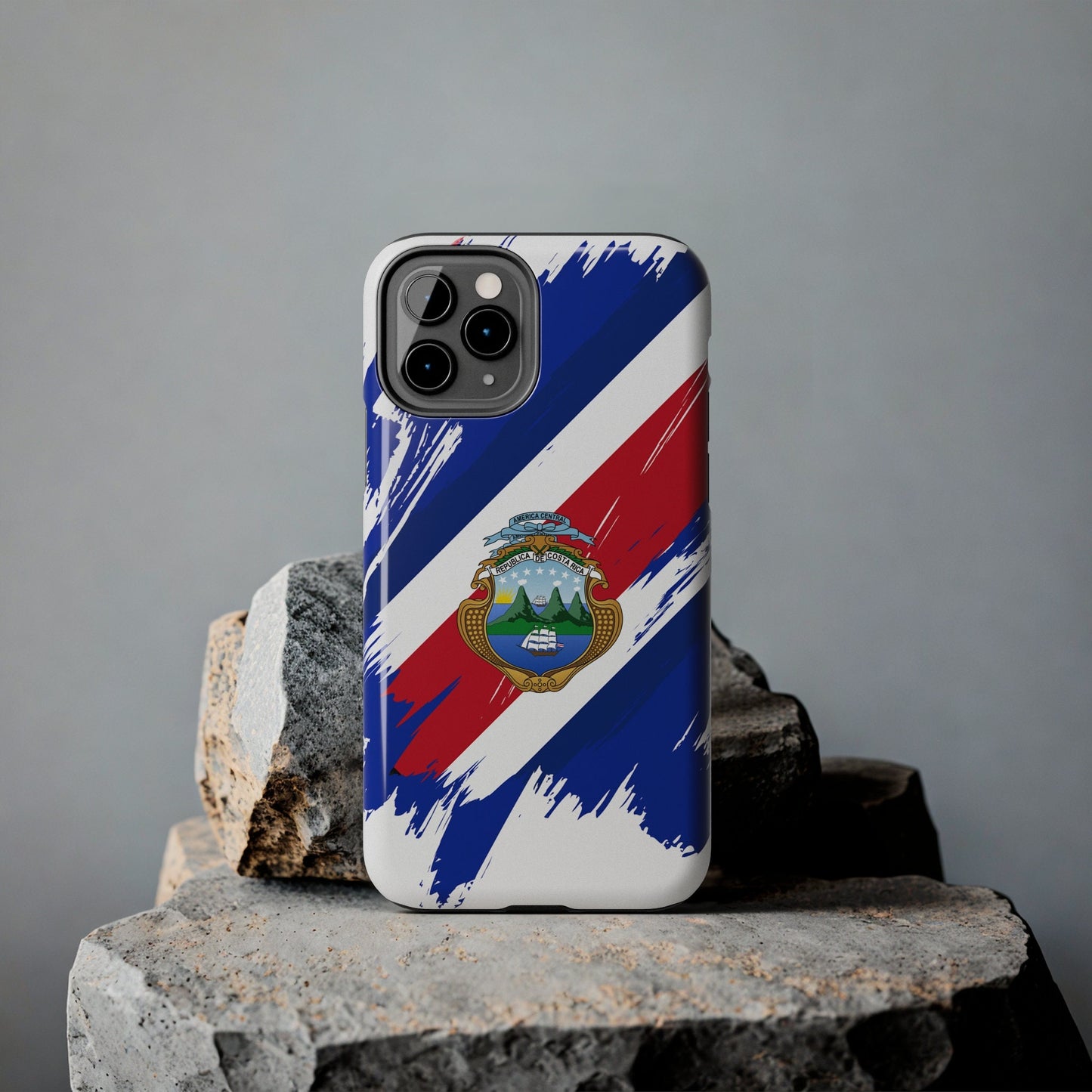 Costa Rica Flag iPhone Case iPhone 15 14 13 12 Mini 11 XR Xs X 8 7 SE iPhone Pro Max , Iphone cover, Iphone Tough Case