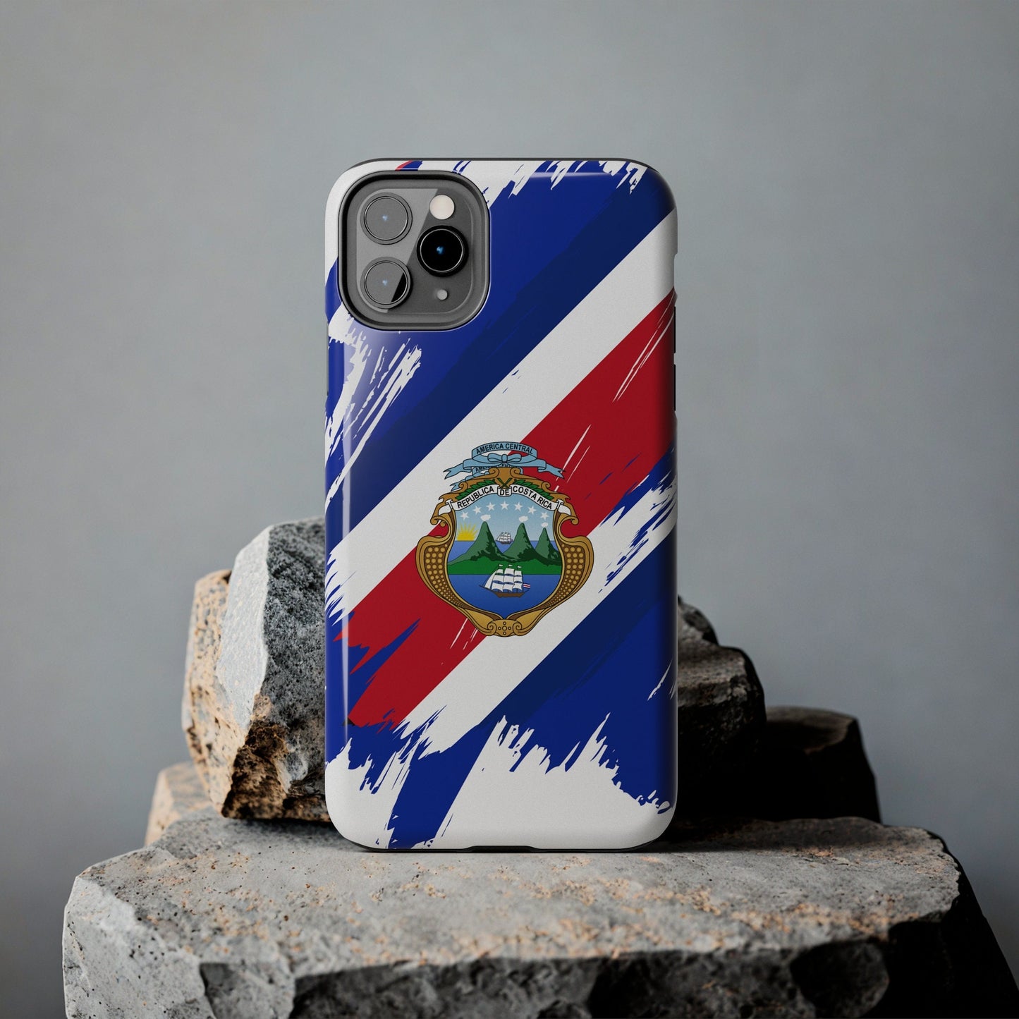 Costa Rica Flag iPhone Case iPhone 15 14 13 12 Mini 11 XR Xs X 8 7 SE iPhone Pro Max , Iphone cover, Iphone Tough Case