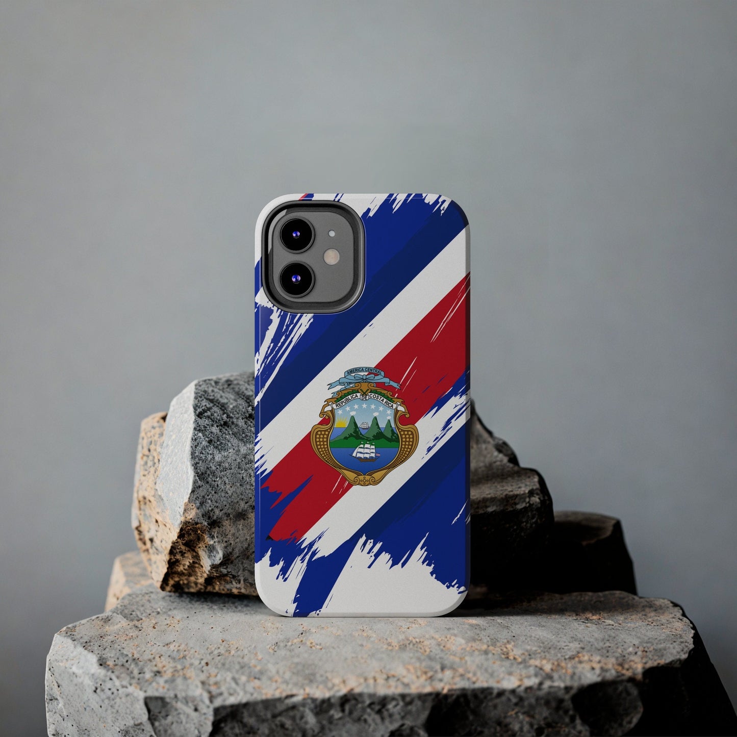 Costa Rica Flag iPhone Case iPhone 15 14 13 12 Mini 11 XR Xs X 8 7 SE iPhone Pro Max , Iphone cover, Iphone Tough Case