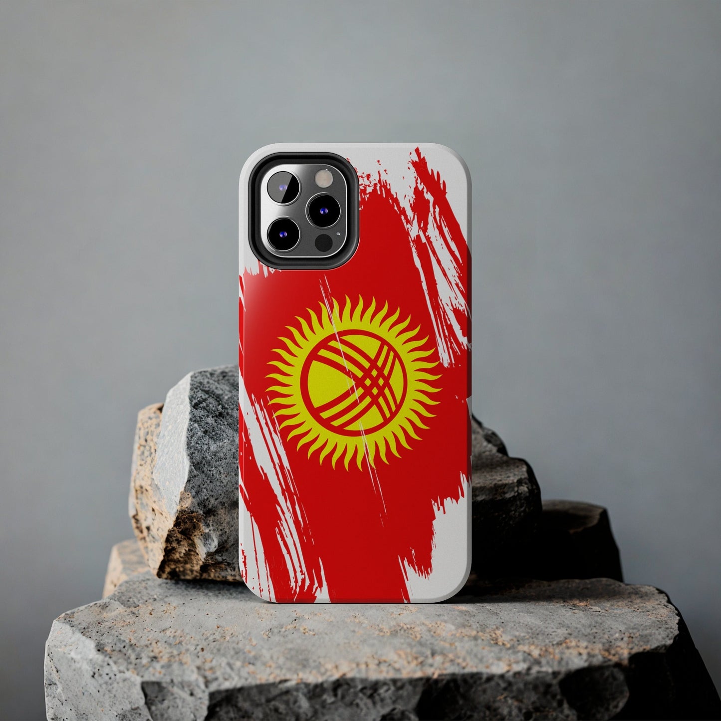 Kyrgyzstan Flag iPhone Case iPhone 15 14 13 12 Mini 11 XR Xs X 8 7 SE iPhone Pro Max , Iphone cover, Iphone Tough Case
