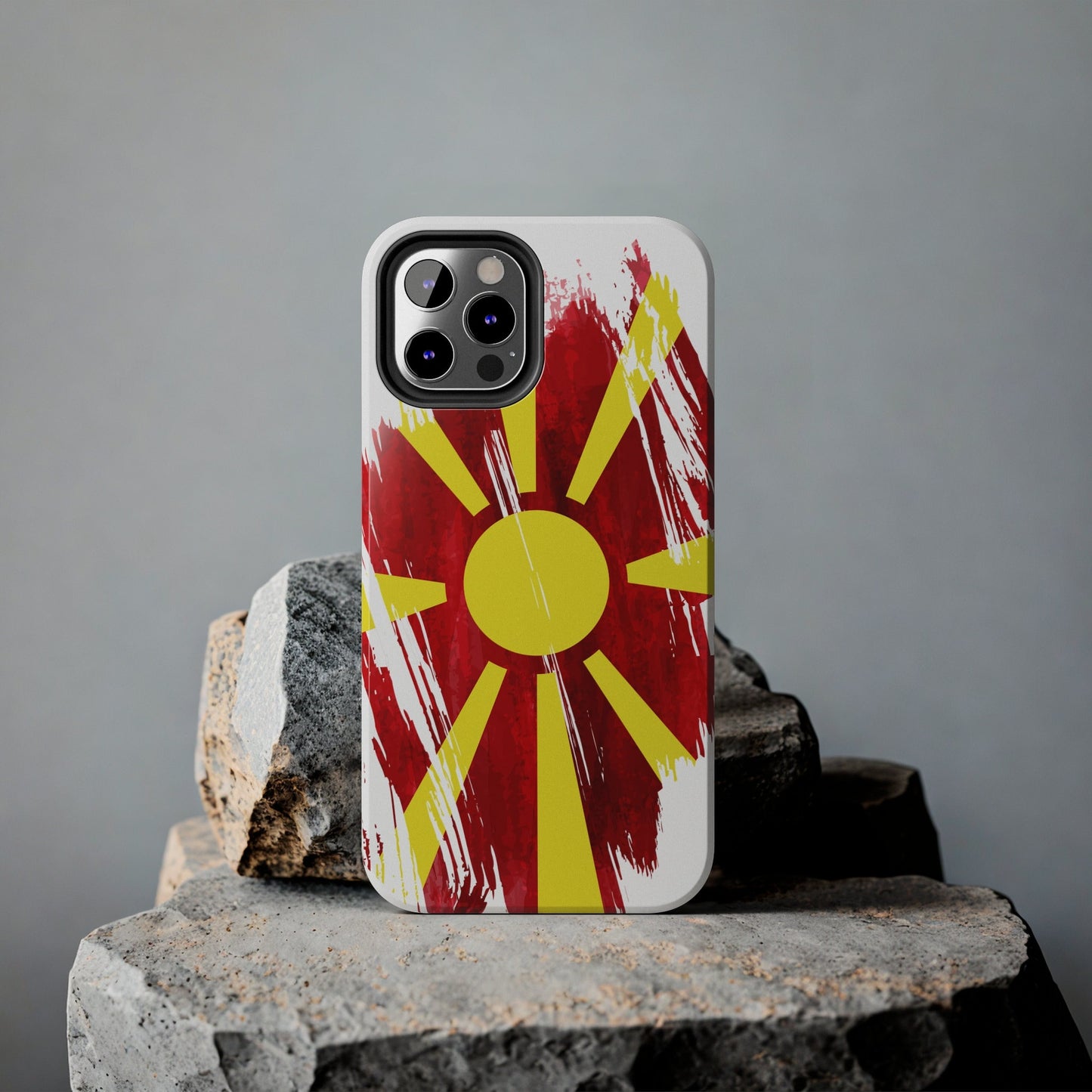 North Macedonia Flag iPhone Case iPhone 15 14 13 12 Mini 11 XR Xs X 8 7 SE iPhone Pro Max , Iphone cover, Iphone Tough Case