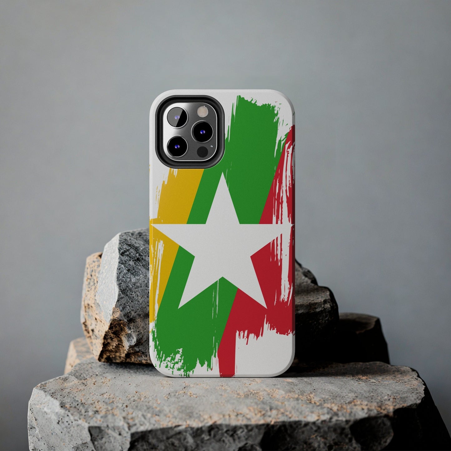 Myanmar Flag iPhone Case iPhone 15 14 13 12 Mini 11 XR Xs X 8 7 SE iPhone Pro Max , Iphone cover, Iphone Tough Case