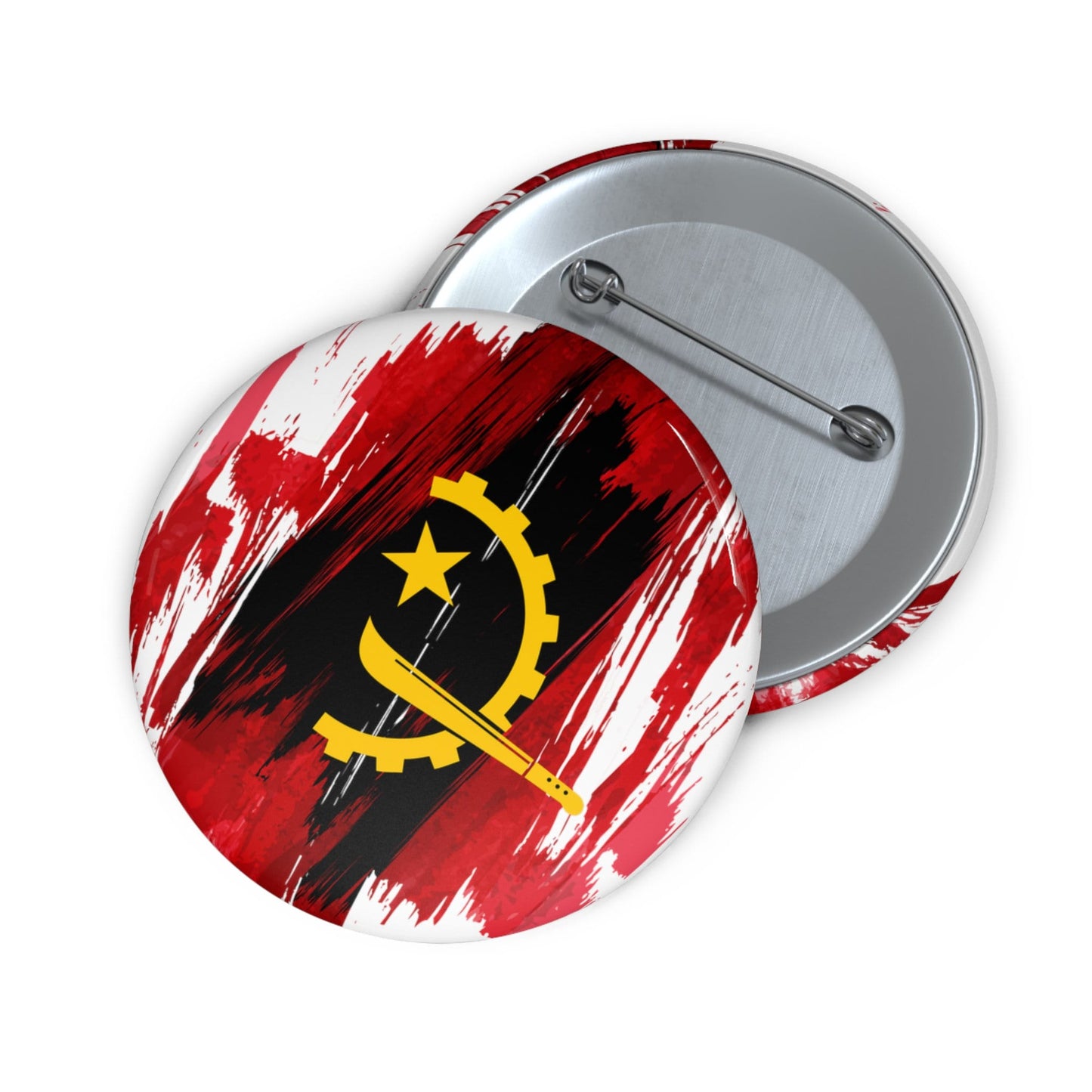 Angola Flag Pin Button - Custom Pinback, Patriotic Campaign Buttons, Personalized Birthday Pins, Collectible Badge, Metal Pin