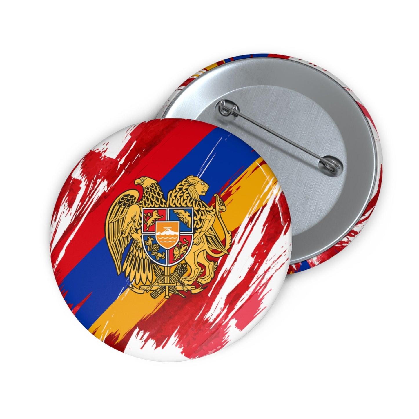 Armenia Flag Pin Button - Custom Pinback, Patriotic Campaign Buttons, Personalized Birthday Pins, Collectible Badge, Metal Pin