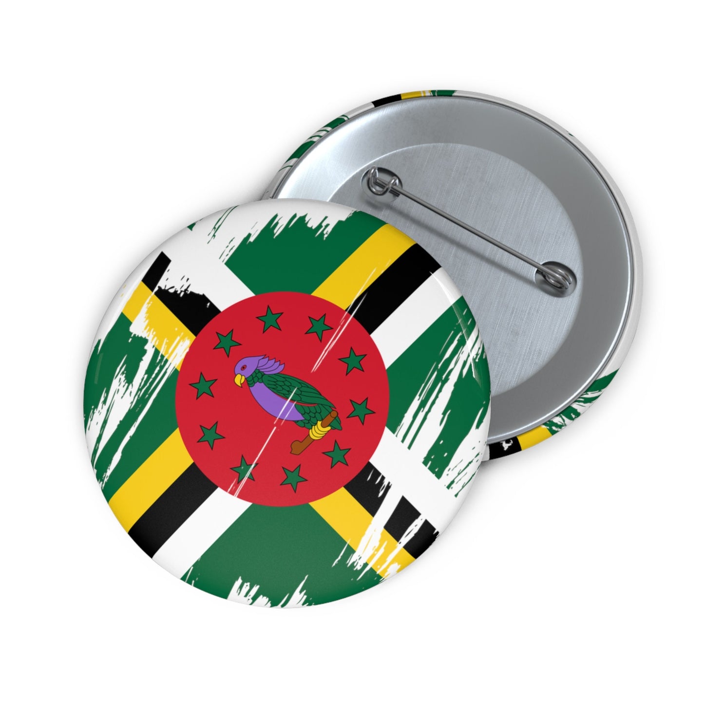 Dominica Flag Pin Button - Custom Pinback, Patriotic Campaign Buttons, Personalized Birthday Pins, Collectible Badge, Metal Pin
