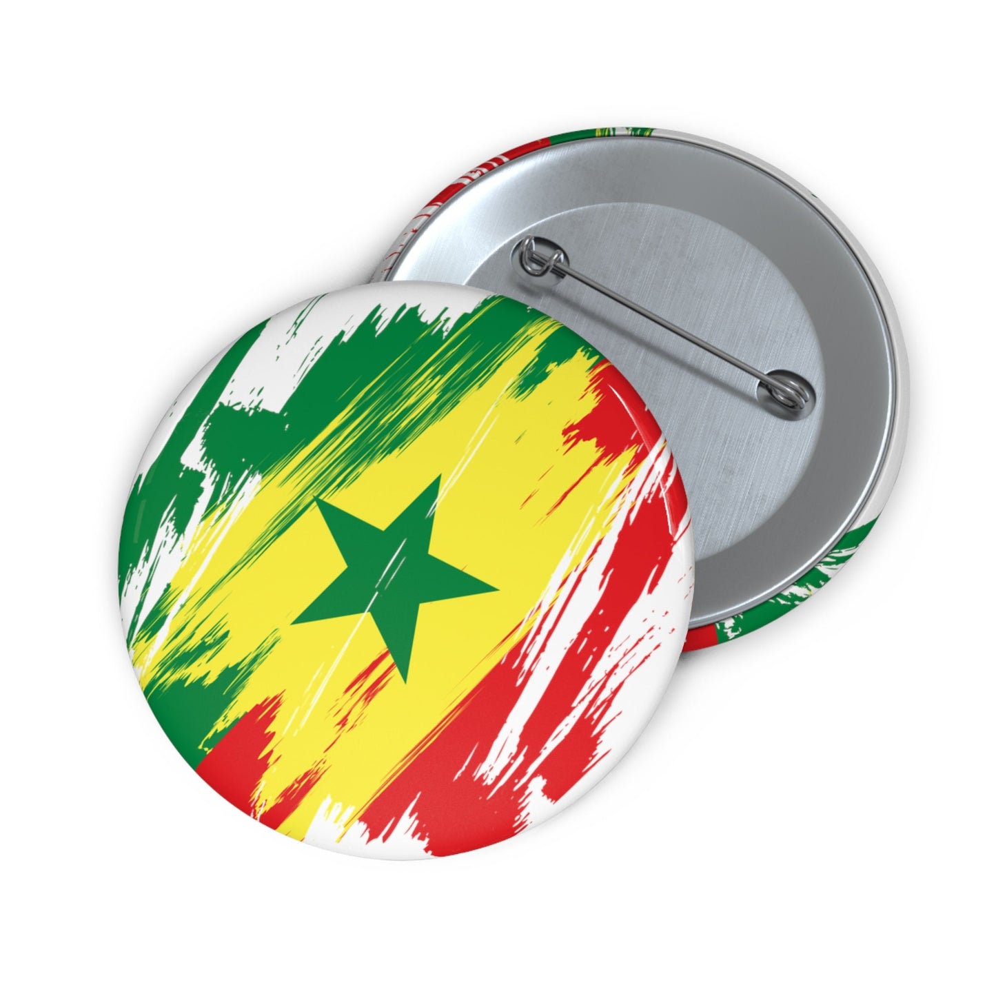 Senegal Flag Pin Button - Custom Pinback, Patriotic Campaign Buttons, Personalized Birthday Pins, Collectible Badge, Metal Pin