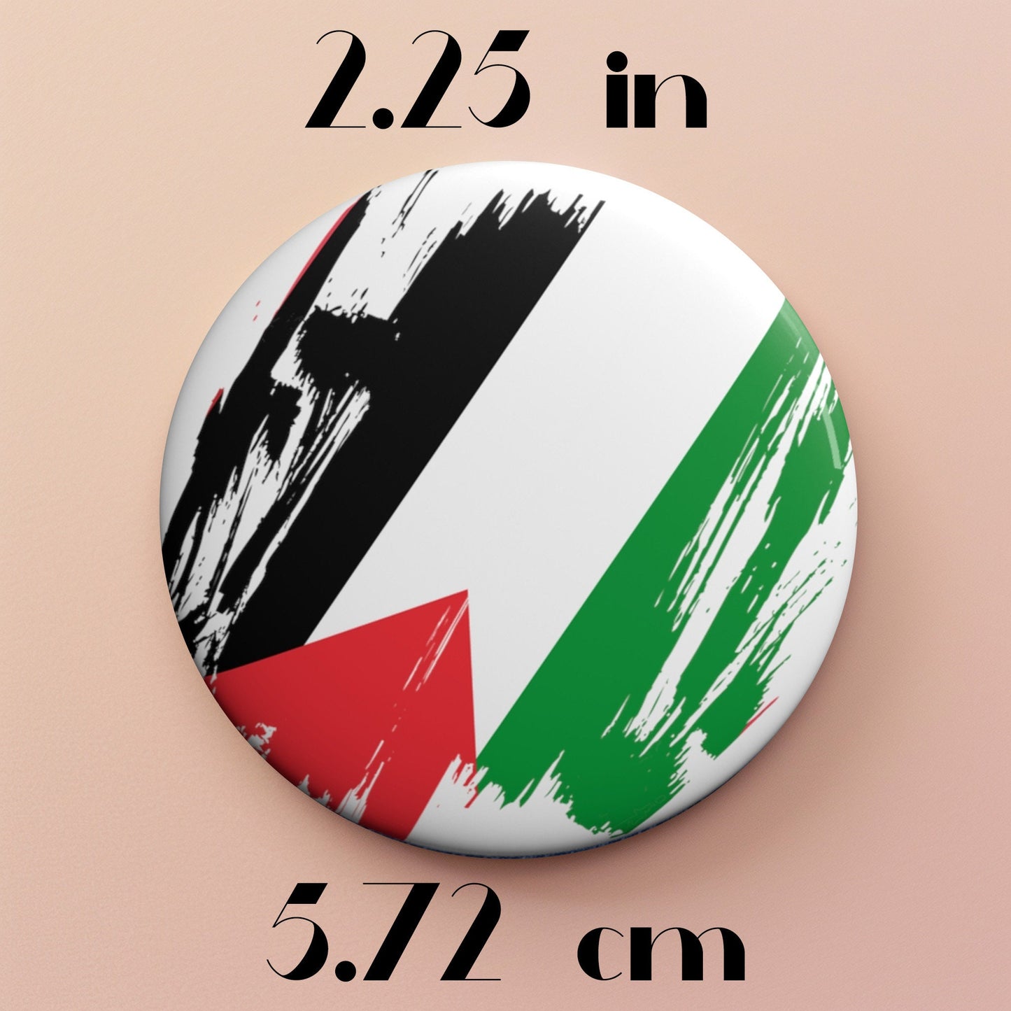 Palestine Flag Pin Button - Custom Pinback, Patriotic Campaign Buttons, Personalized Birthday Pins, Collectible Badge, Metal Pin