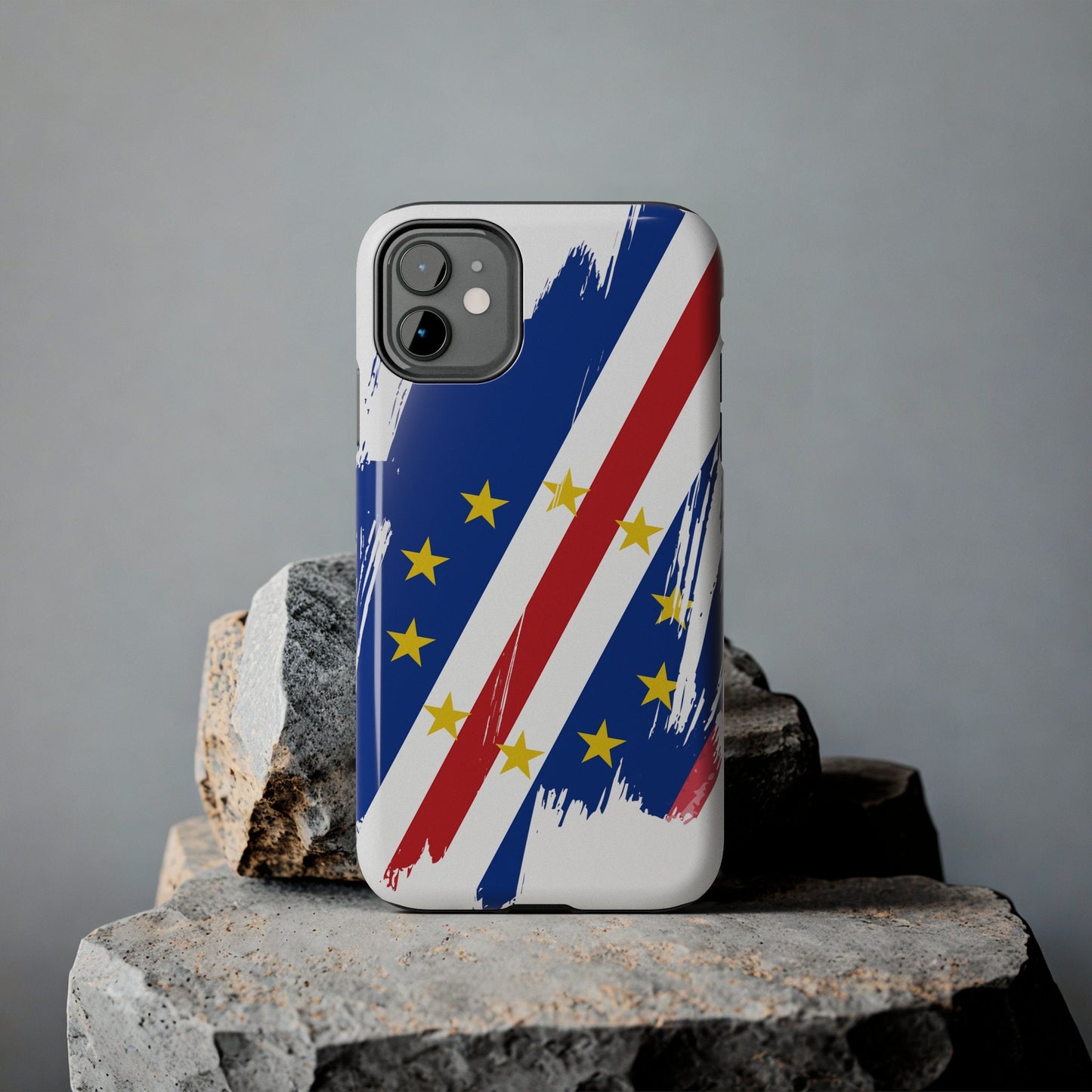 Cabo Verde Flag iPhone Case iPhone 15 14 13 12 Mini 11 XR Xs X 8 7 SE iPhone Pro Max , Iphone cover, Iphone Tough Case