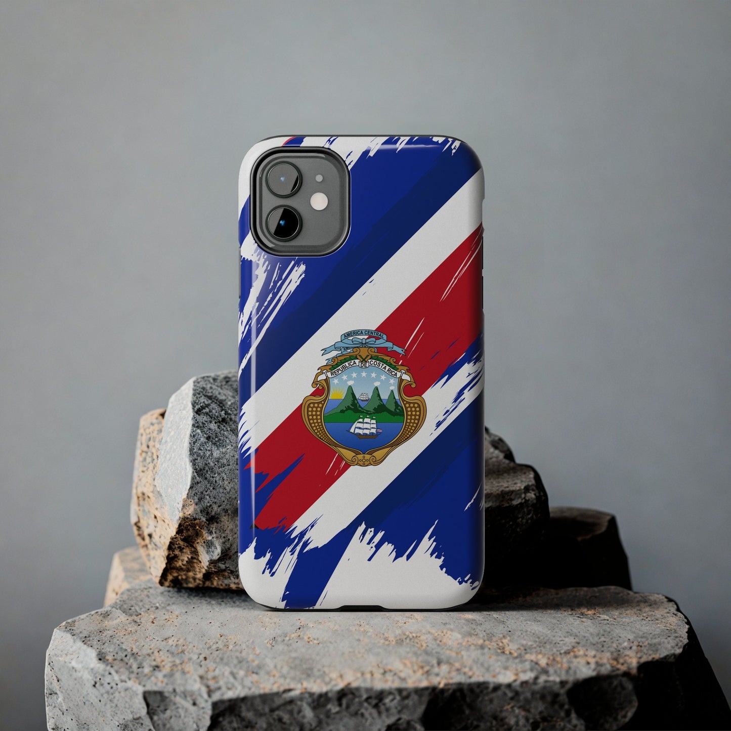 Costa Rica Flag iPhone Case iPhone 15 14 13 12 Mini 11 XR Xs X 8 7 SE iPhone Pro Max , Iphone cover, Iphone Tough Case