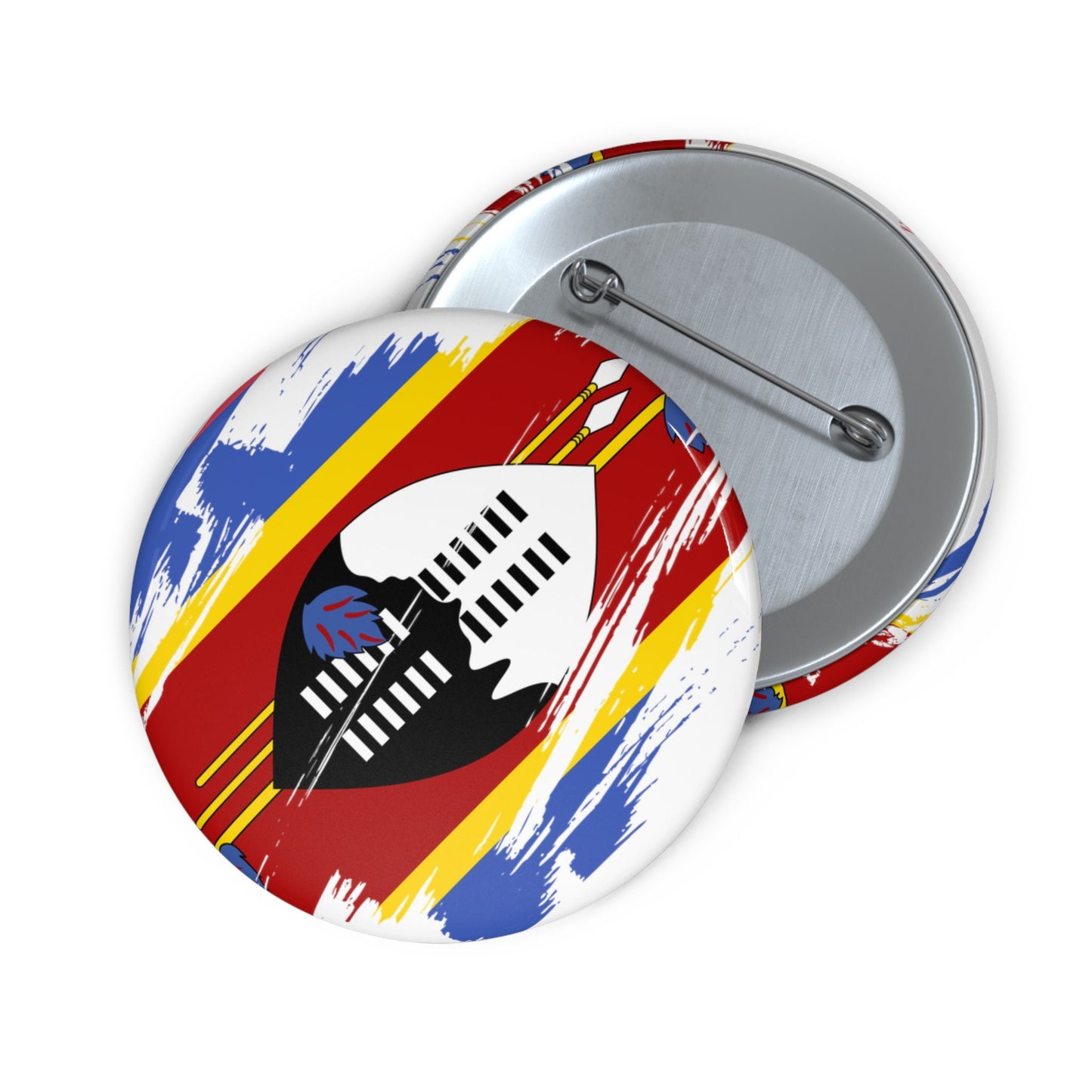Eswatini Flag Pin Button - Custom Pinback, Patriotic Campaign Buttons, Personalized Birthday Pins, Collectible Badge, Metal Pin