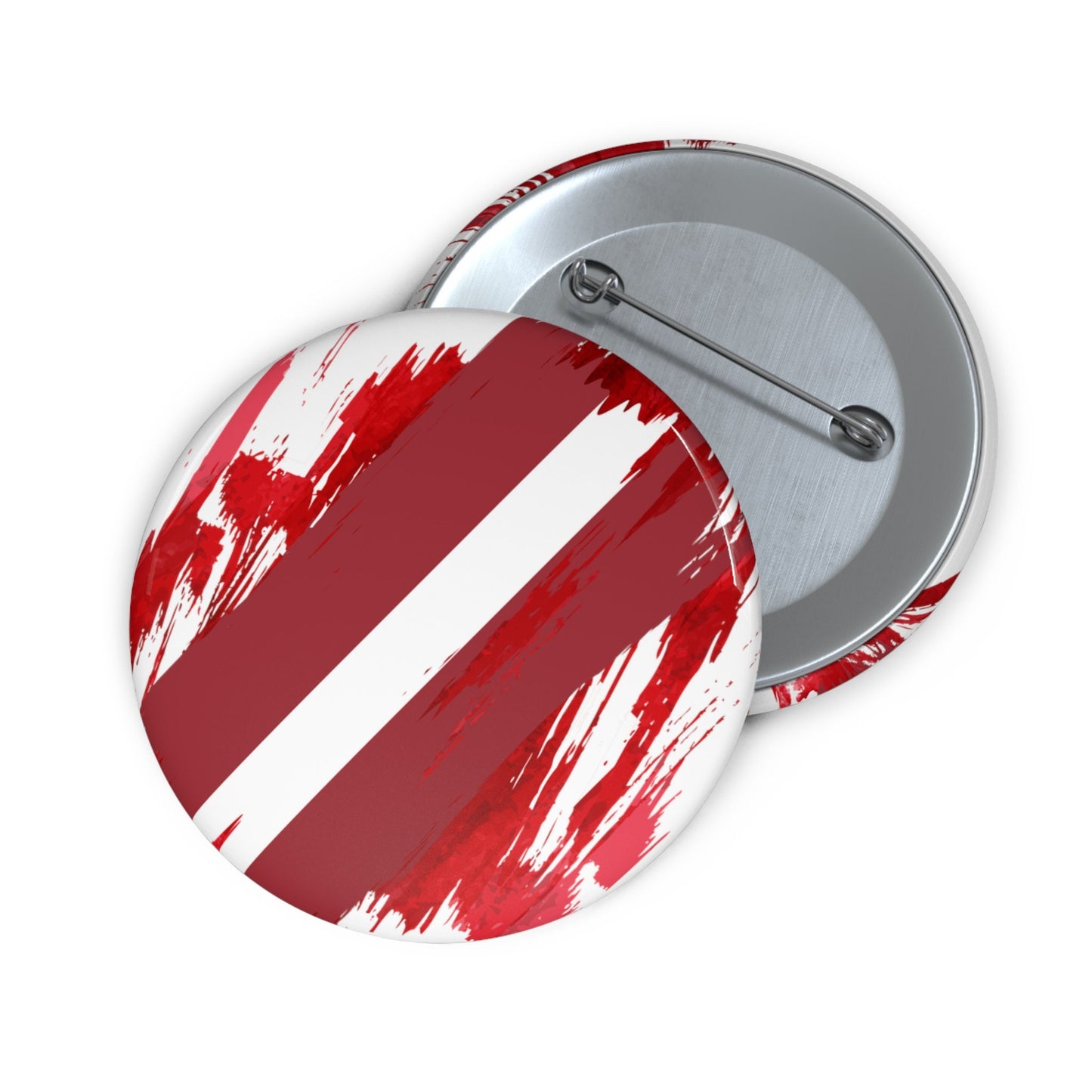 Latvia Flag Pin Button - Custom Pinback, Patriotic Campaign Buttons, Personalized Birthday Pins, Collectible Badge, Metal Pin