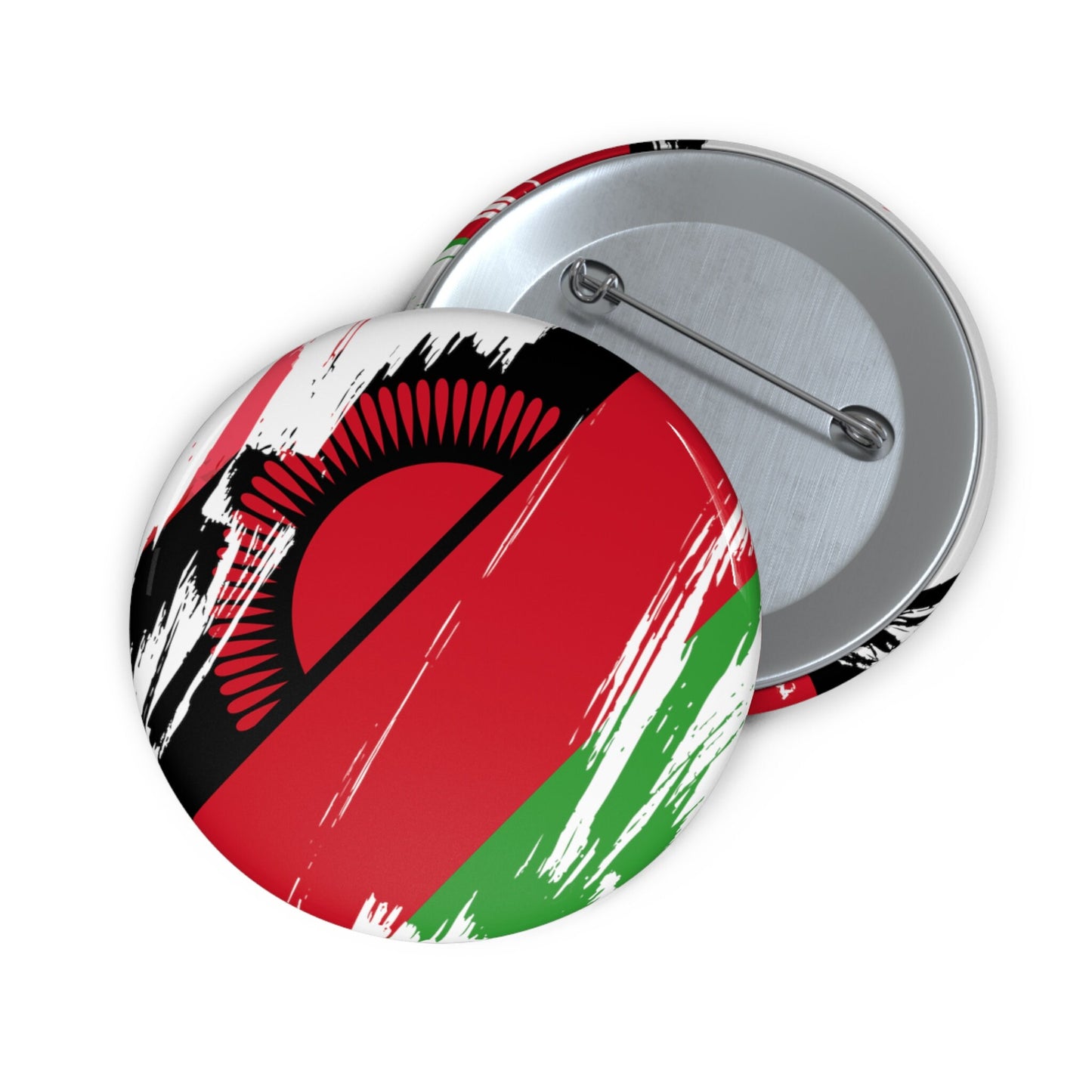 Malawi Flag Pin Button - Custom Pinback, Patriotic Campaign Buttons, Personalized Birthday Pins, Collectible Badge, Metal Pin
