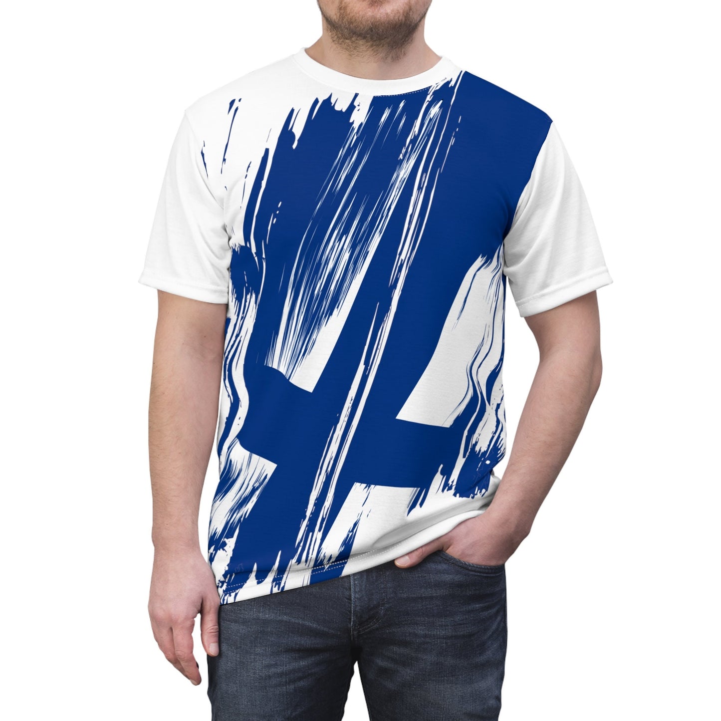 Finland Flag T-shirt | Finland T-shirt | All over print Unisex T-shirt with Finland Flag