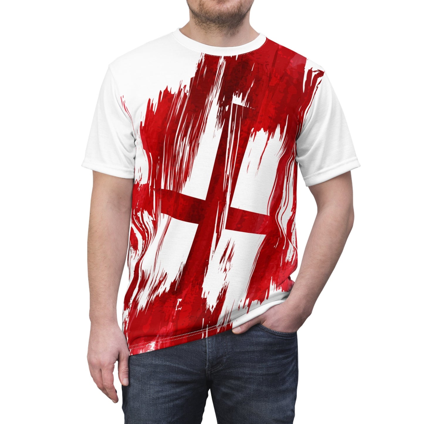 England Flag T-shirt | England T-shirt | All over print Unisex T-shirt with England Flag