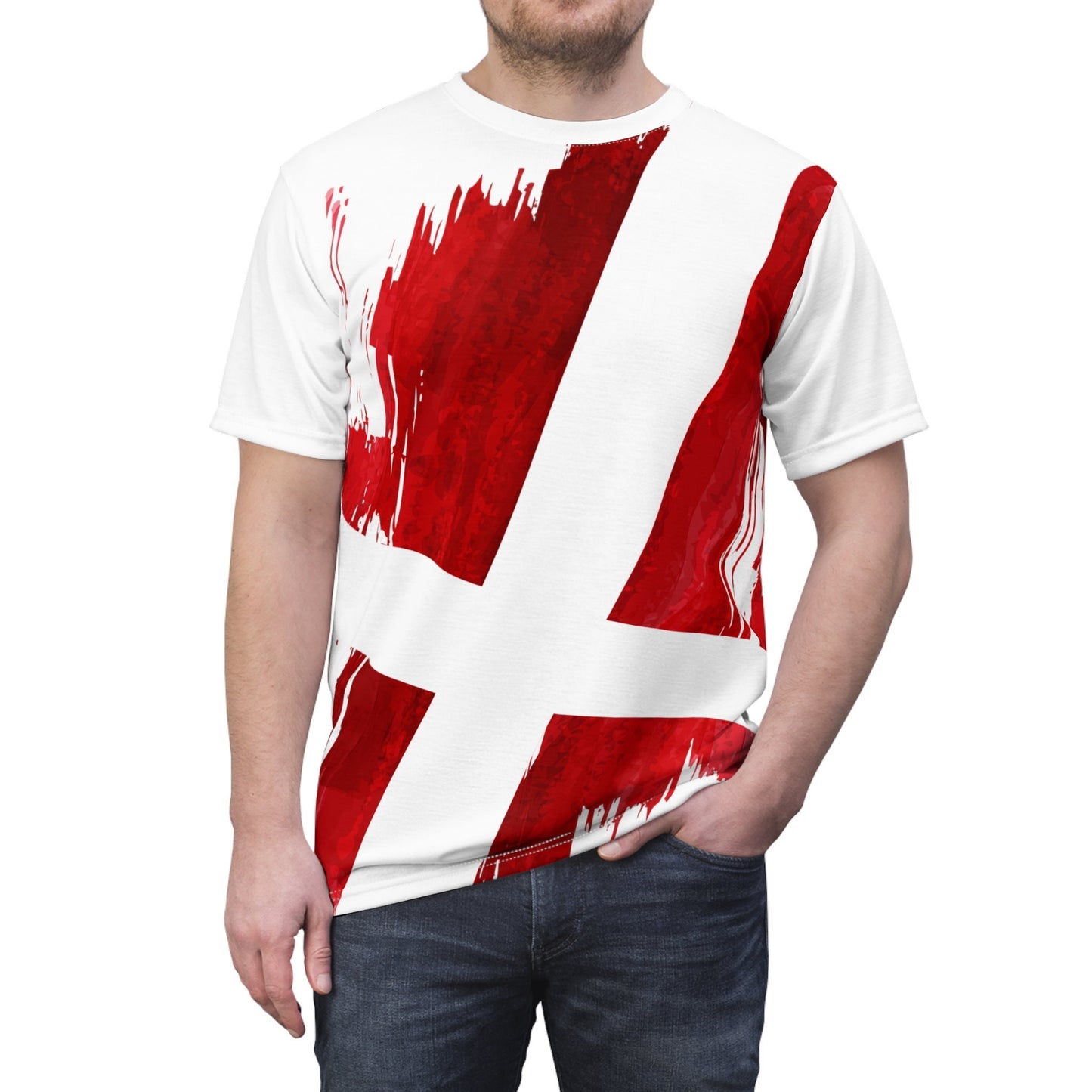 Denmark Flag T-shirt | Denmark T-shirt | All over print Unisex T-shirt with Denmark Flag