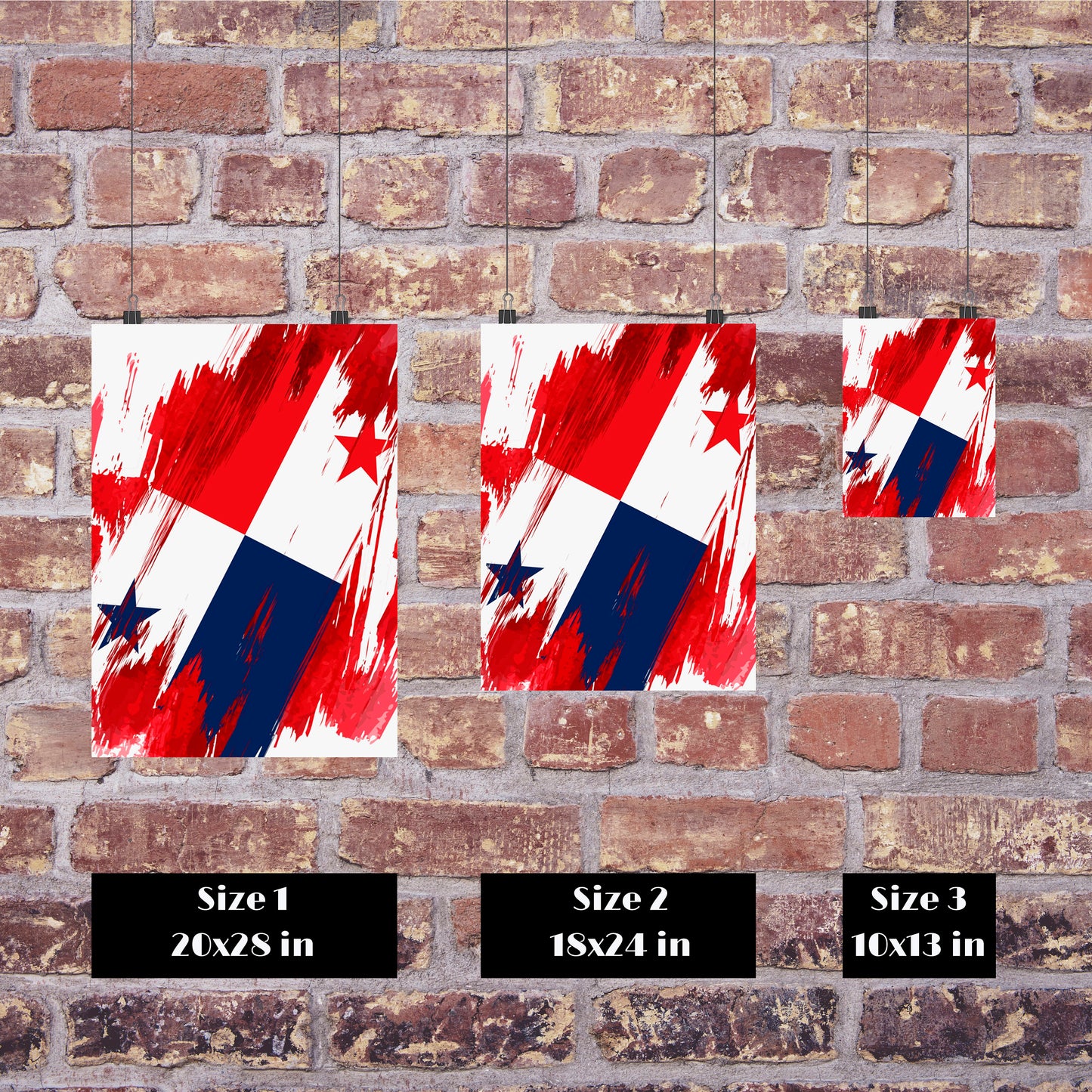 Panama Flag Print | Panama Poster | Panama Wall art print | Panama Home Decoration | Unframed