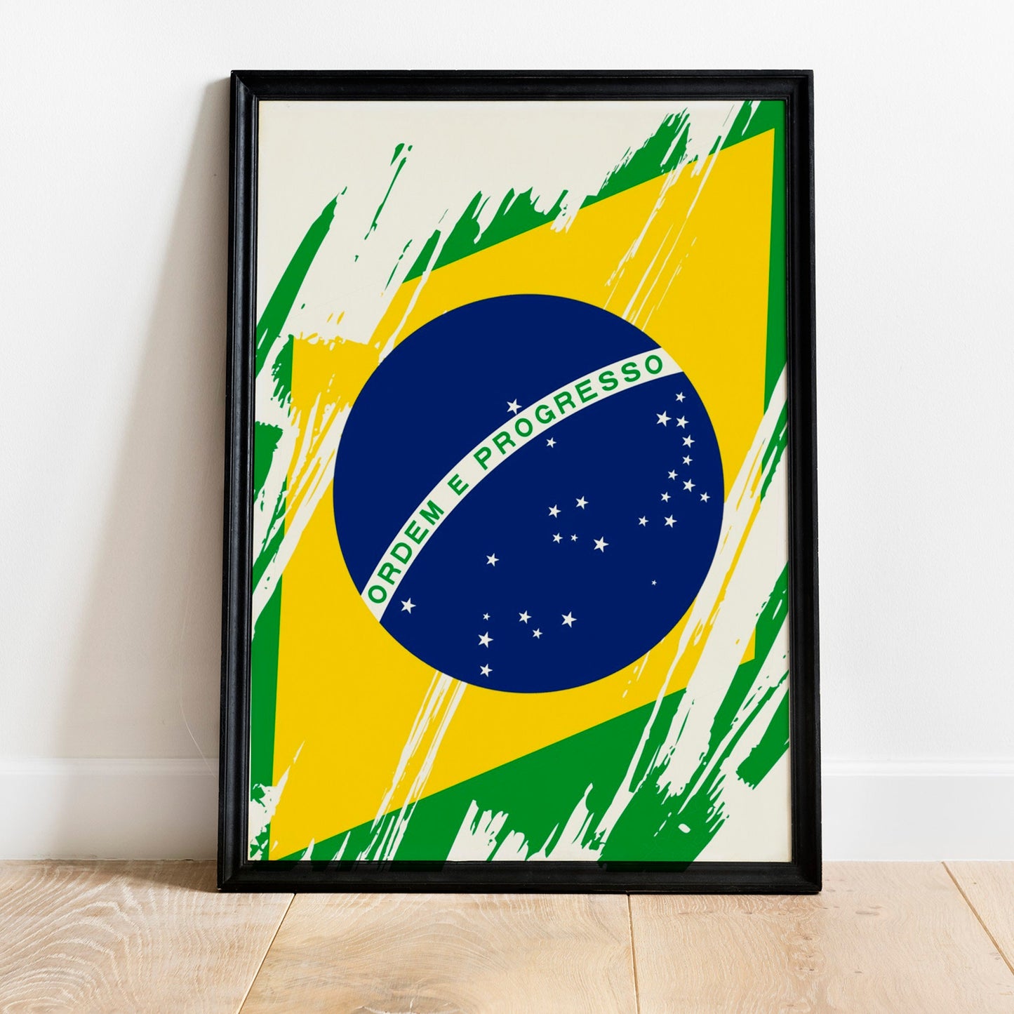 Brazil Flag Print | Brazil Poster | Brazil Wall art print | Brazil Home Decoration | Unframed