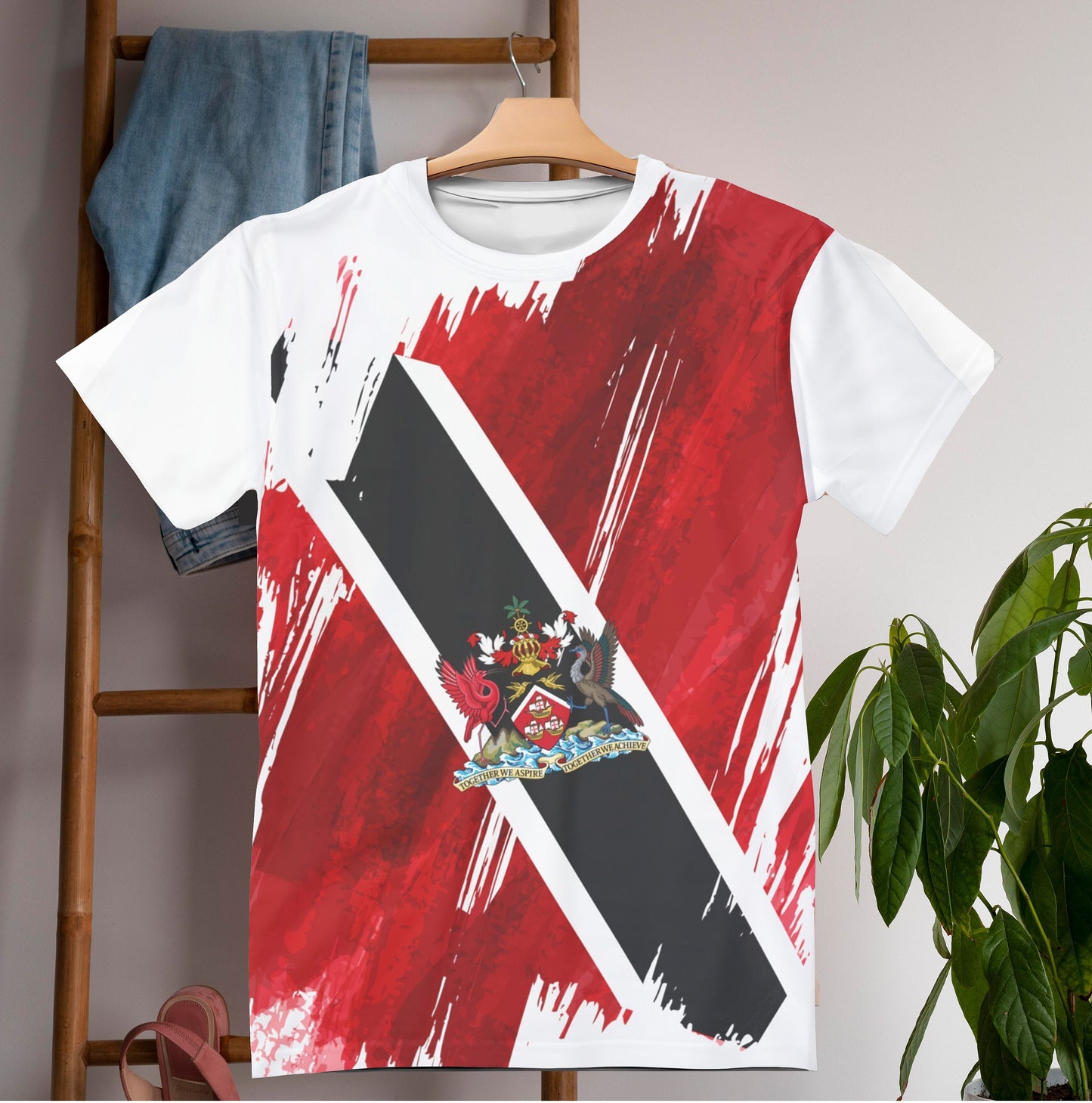Trinidad and Tobago Flag T-shirt | Trinidad and Tobago T-shirt | All over print Unisex T-shirt with Trinidad and Tobago Flag