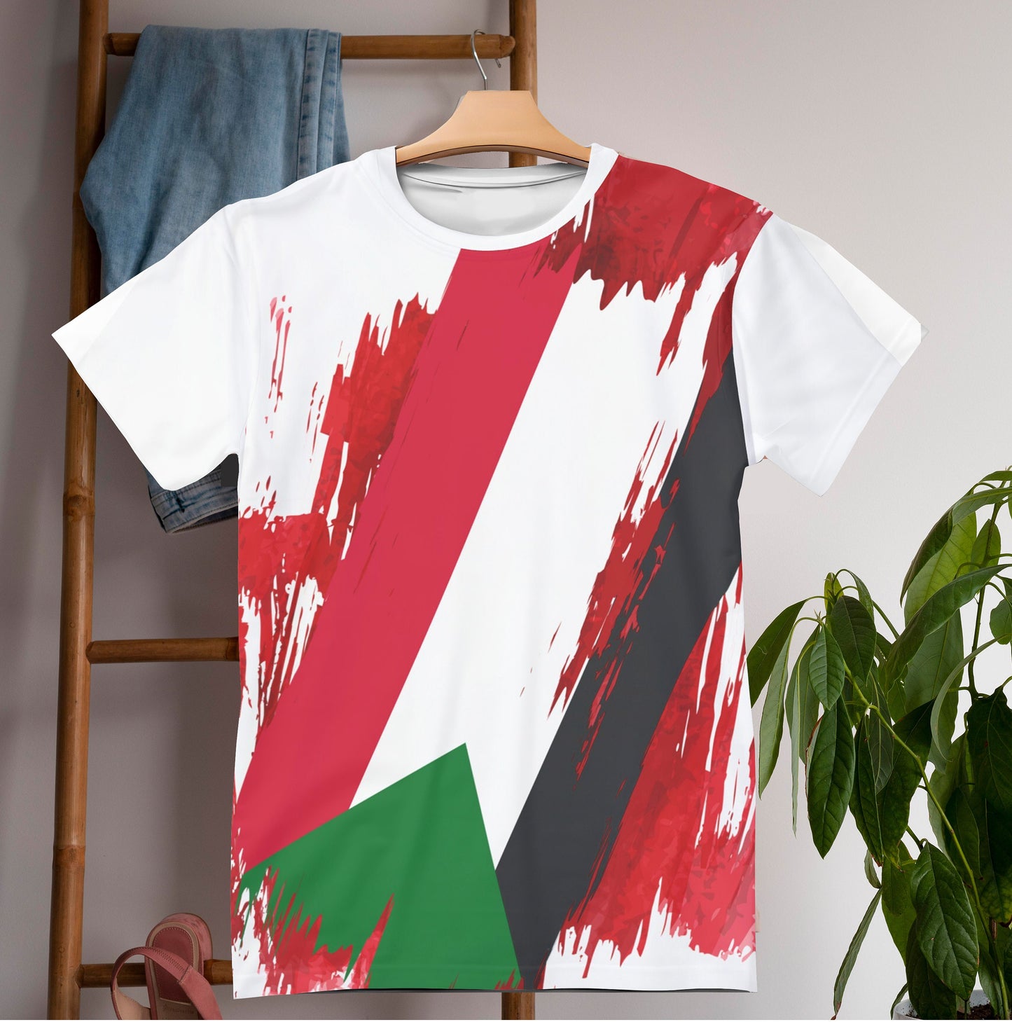 Sudan Flag T-shirt | Sudan T-shirt | All over print Unisex T-shirt with Sudan Flag