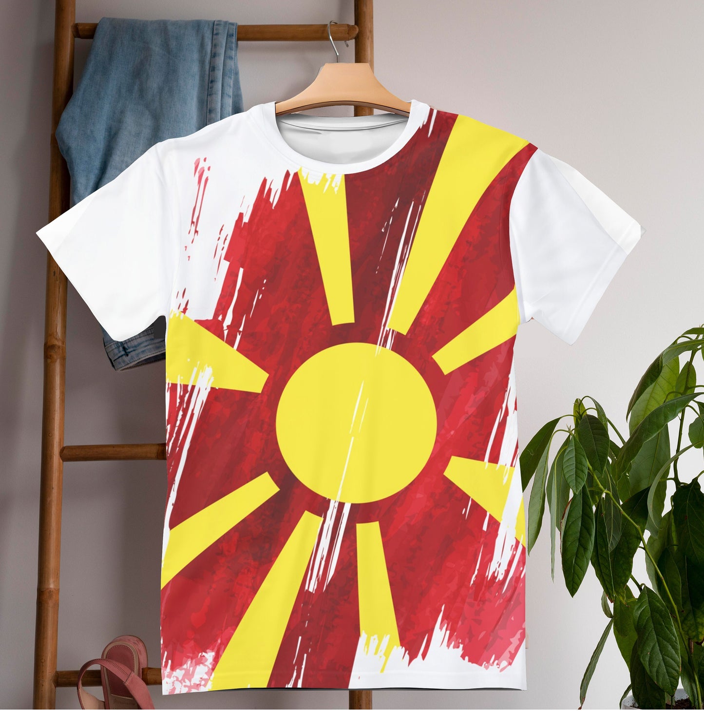 North Macedonia Flag T-shirt | North Macedonia T-shirt | All over print Unisex T-shirt with North Macedonia Flag