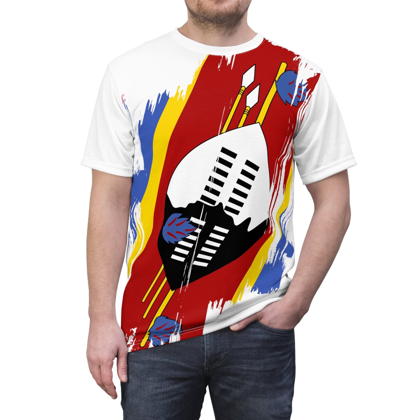 Eswatini Flag T-shirt | Eswatini T-shirt | All over print Unisex T-shirt with Eswatini Flag