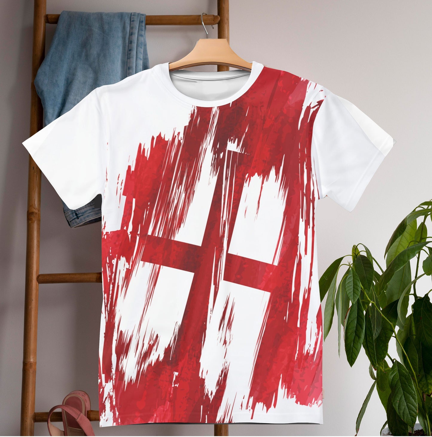 England Flag T-shirt | England T-shirt | All over print Unisex T-shirt with England Flag