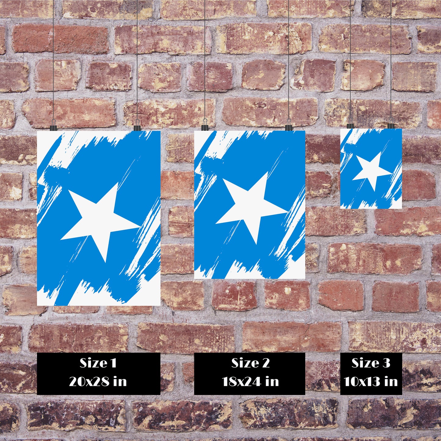 Somalia Flag Print | Somalia Poster | Somalia Wall art print | Somalia Home Decoration | Unframed