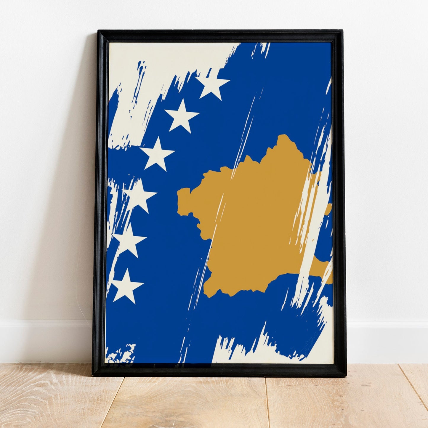 Kosovo Flag Print | Kosovo Poster | Kosovo Wall art print | Kosovo Home Decoration | Unframed