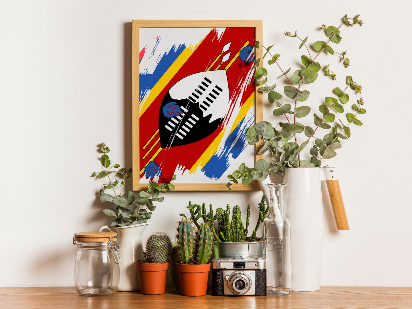 Eswatini Flag Print | Eswatini Poster | Eswatini Wall art print | Eswatini Home Decoration | Unframed