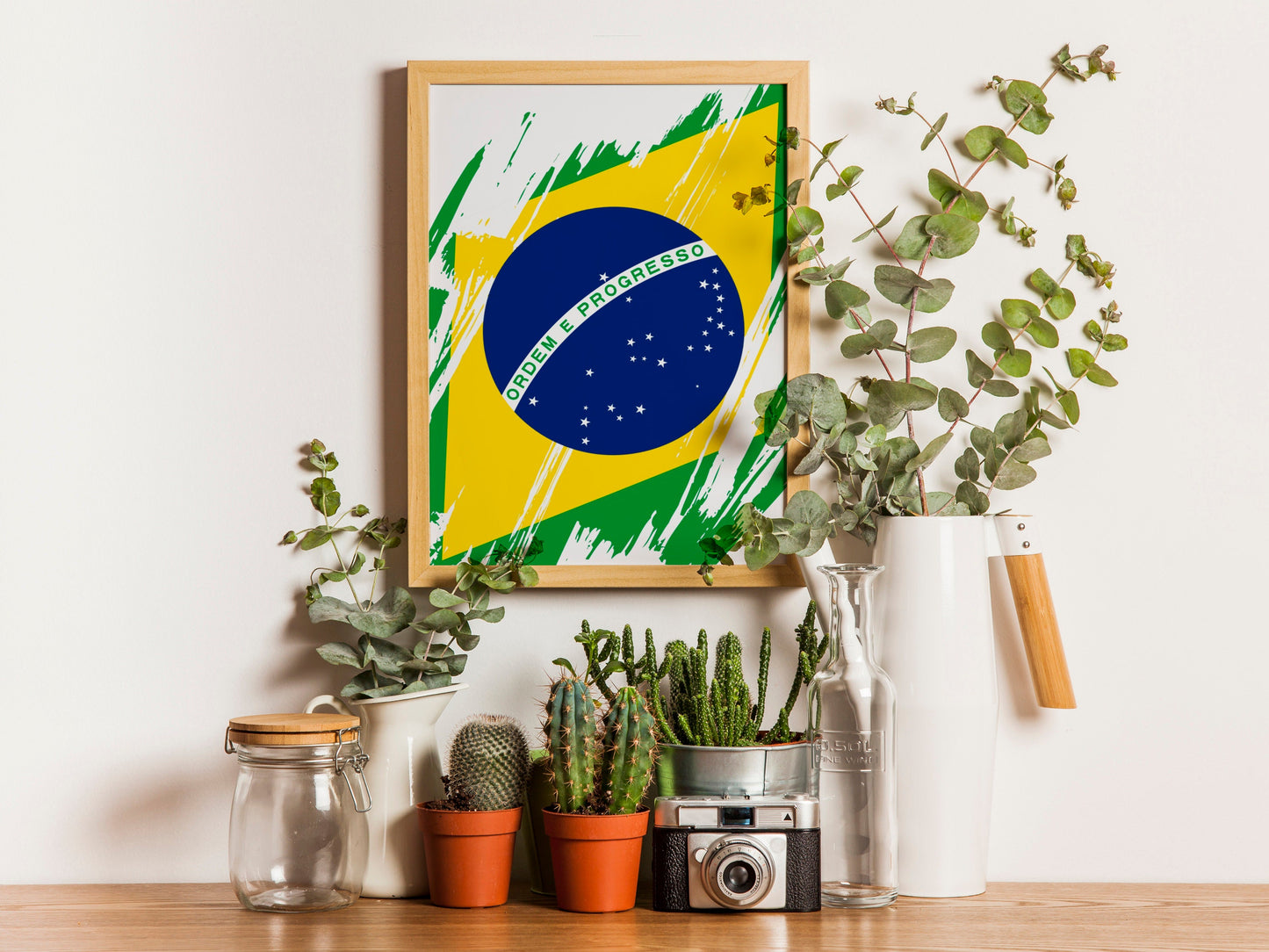 Brazil Flag Print | Brazil Poster | Brazil Wall art print | Brazil Home Decoration | Unframed
