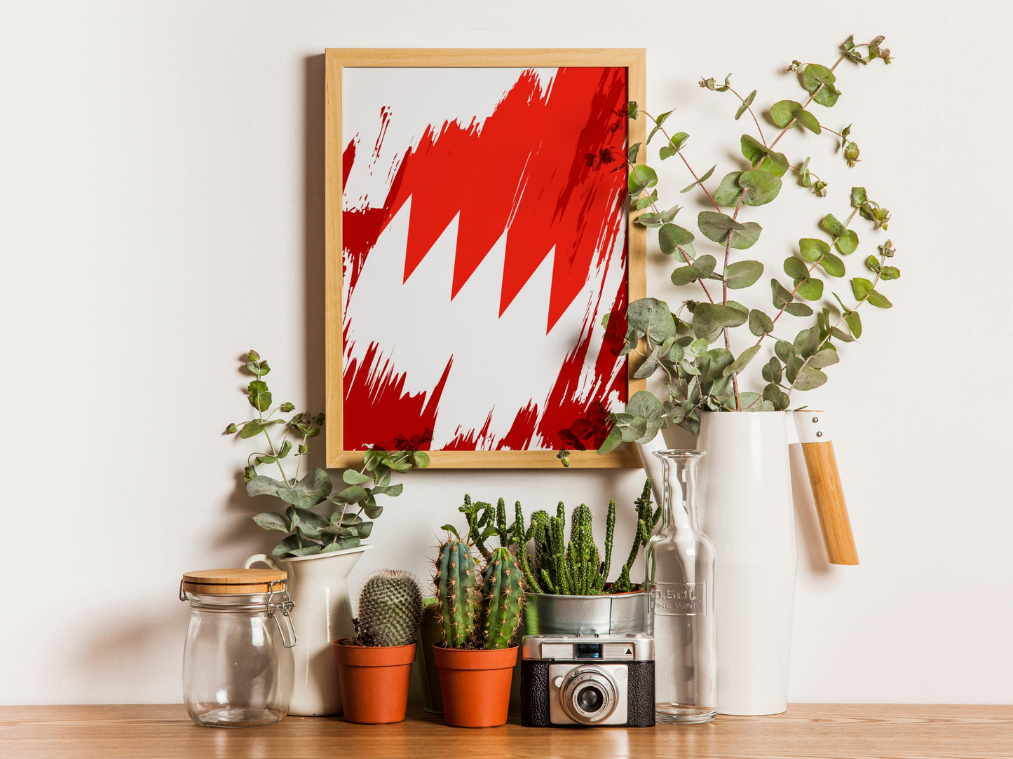 Bahrain Flag Print | Bahrain Poster | Bahrain Wall art print | Bahrain Home Decoration | Unframed