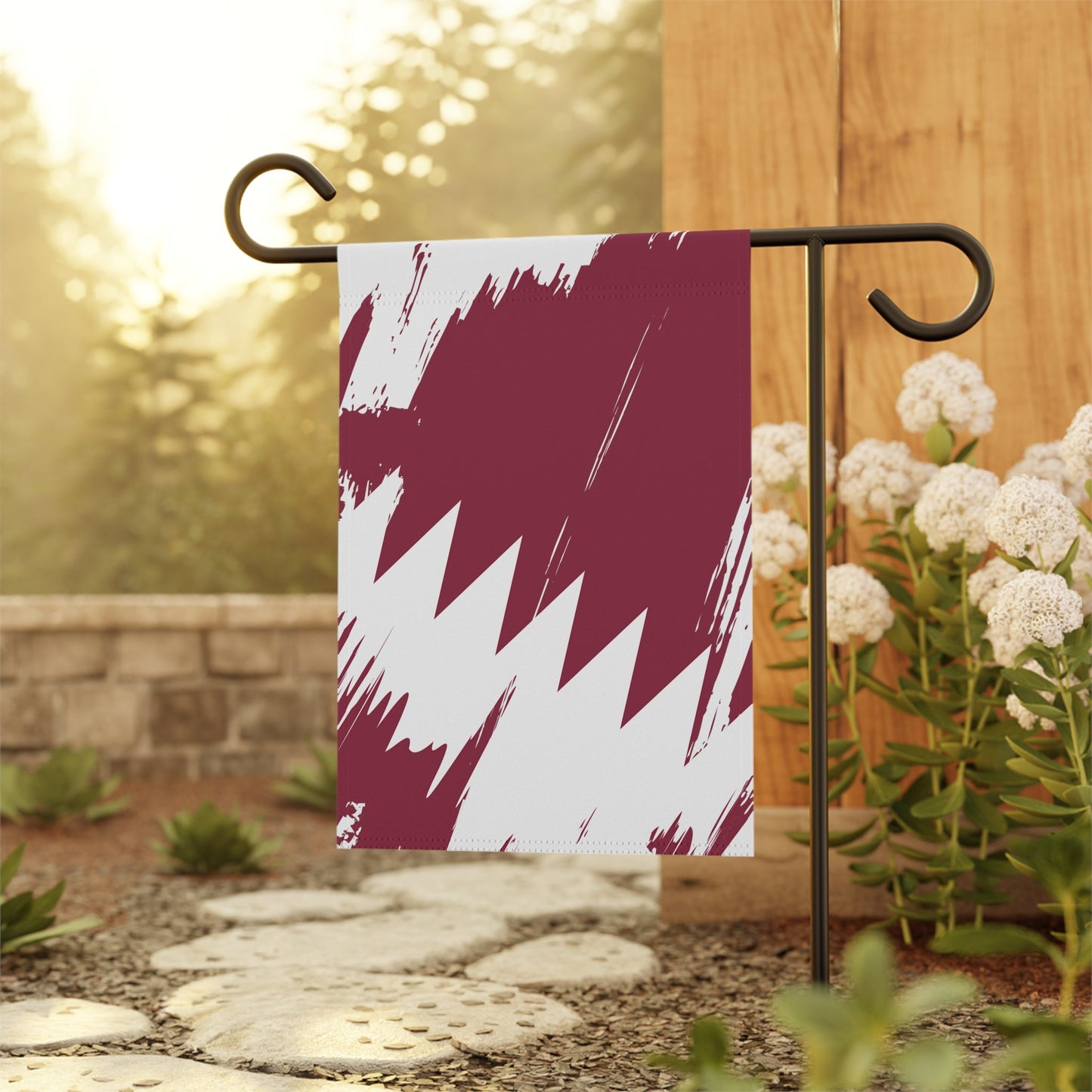 Qatar Garden Flag - Garden & House Banner | Size - 12" x 18" | Double Sided Custom Country Design Print