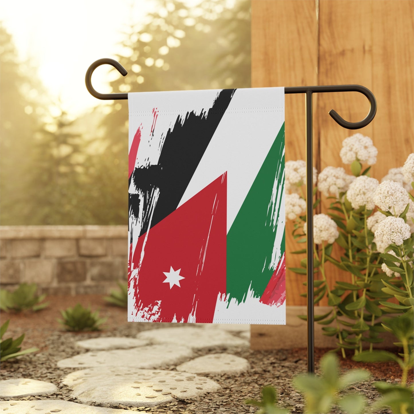 Jordan Garden Flag - Garden & House Banner | Size - 12" x 18" | Double Sided Custom Country Design Print
