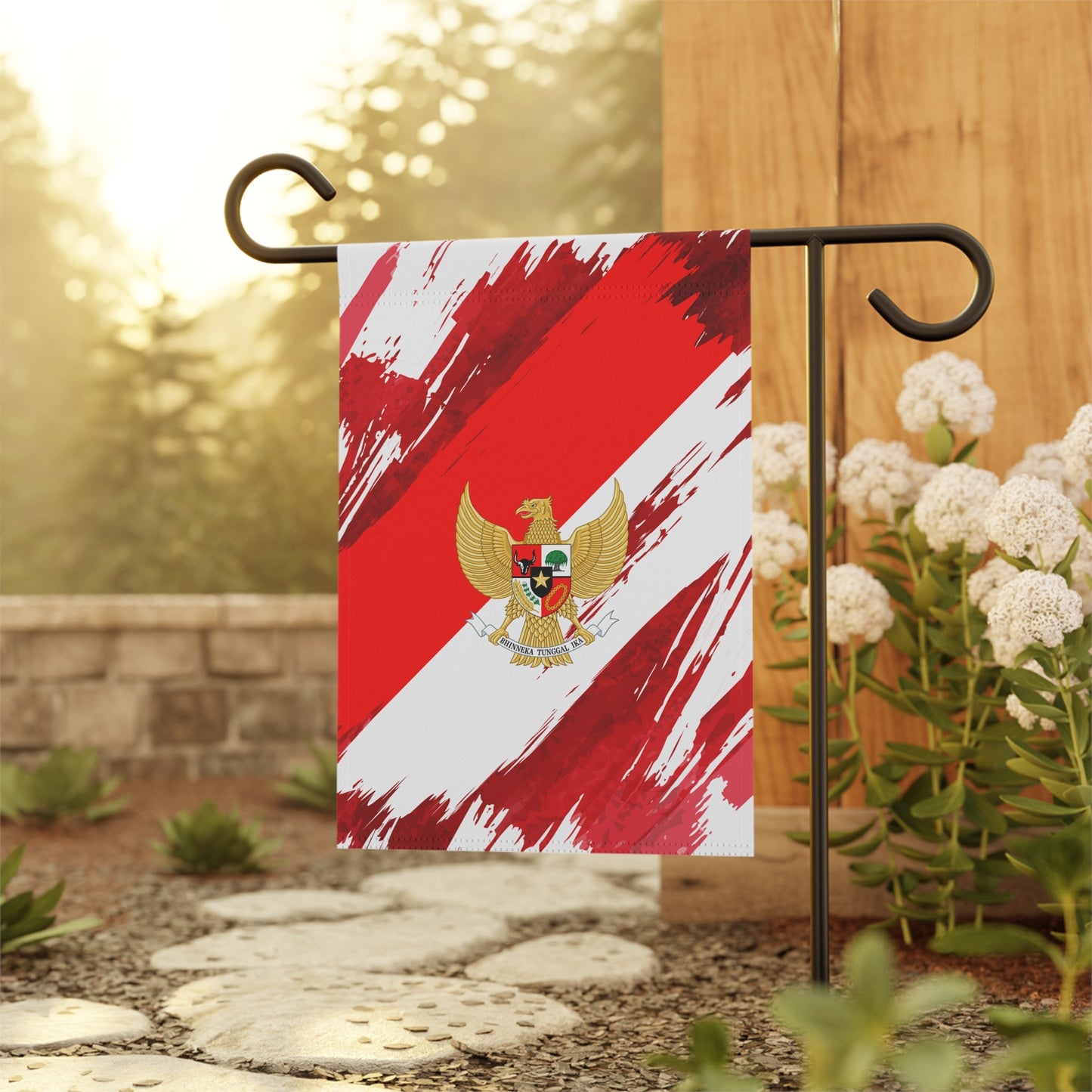 Indonesia Garden Flag - Garden & House Banner | Size - 12" x 18" | Double Sided Custom Country Design Print