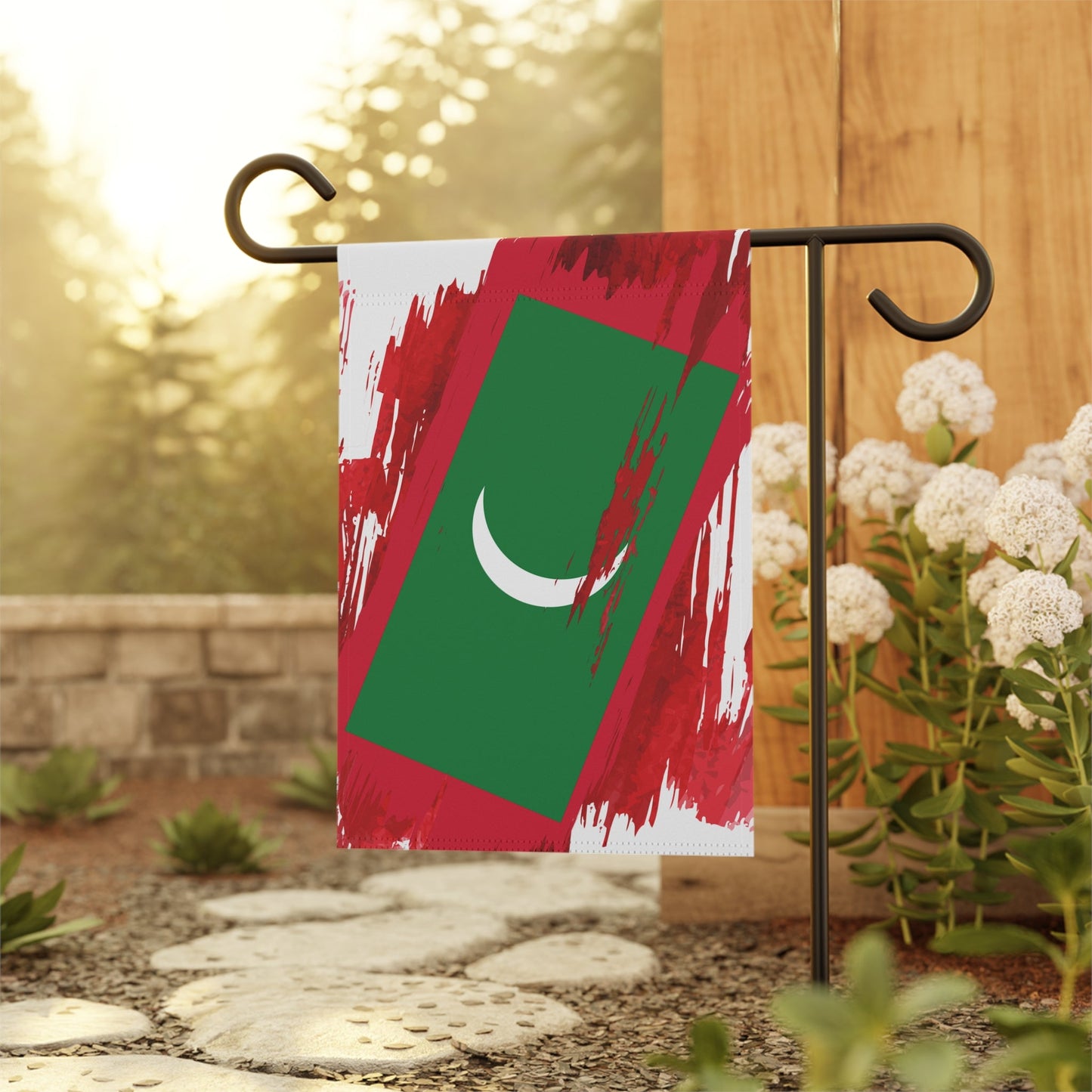 Maldives Garden Flag - Garden & House Banner | Size - 12" x 18" | Double Sided Custom Country Design Print