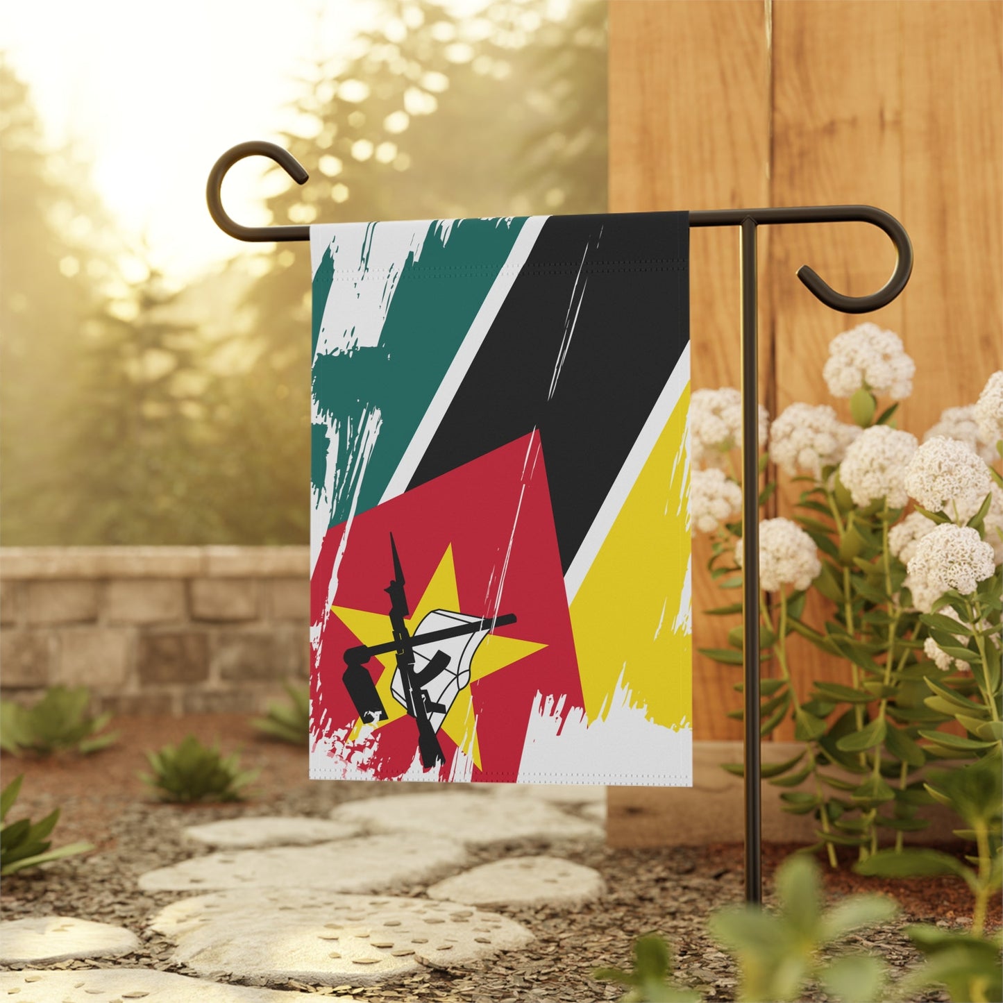 Mozambique Garden Flag - Garden & House Banner | Size - 12" x 18" | Double Sided Custom Country Design Print