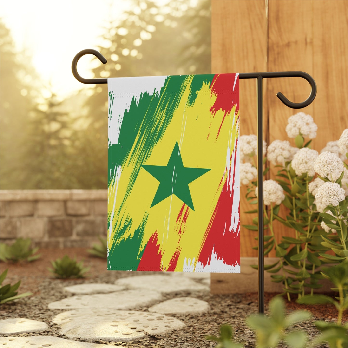 Senegal Garden Flag - Garden & House Banner | Size - 12" x 18" | Double Sided Custom Country Design Print