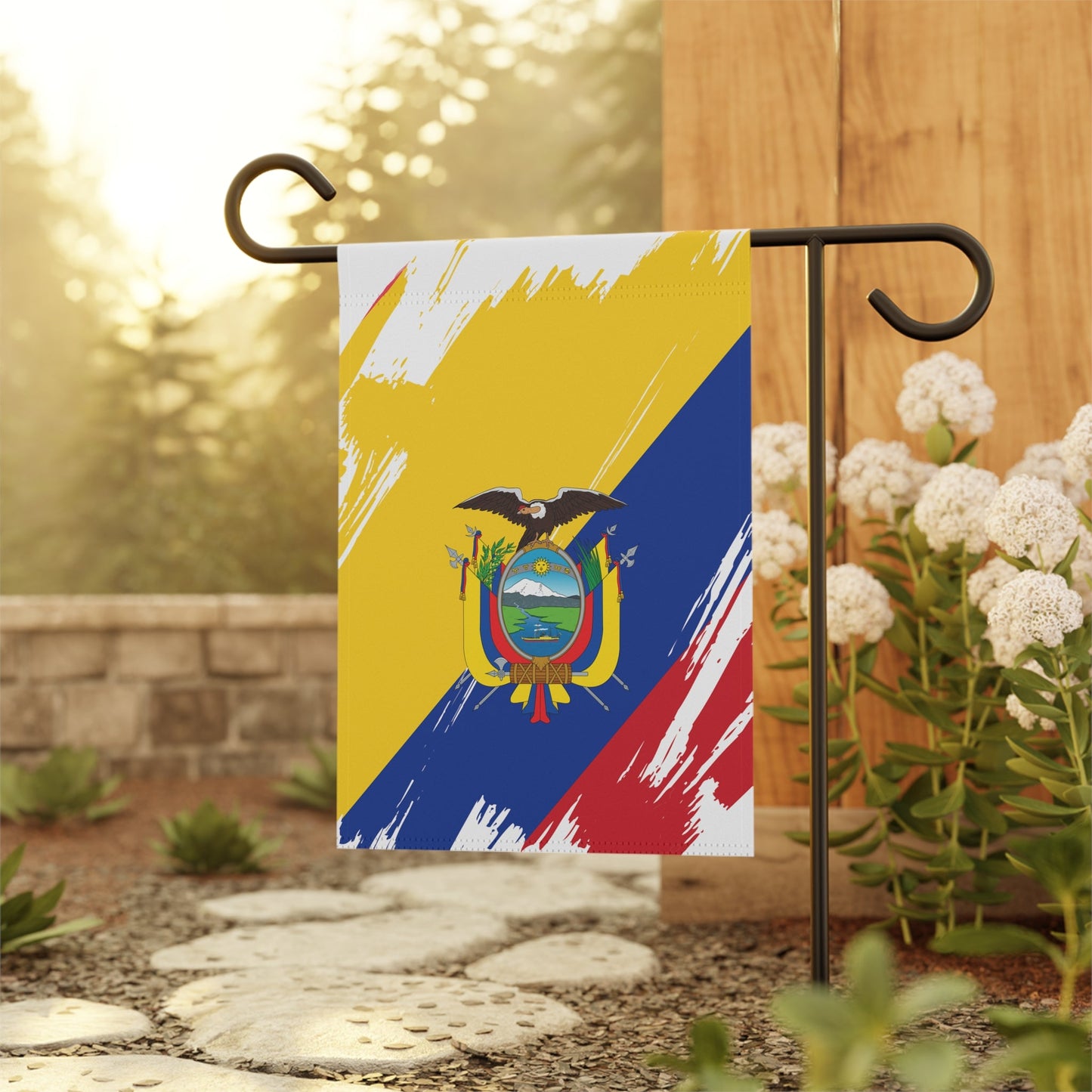 Ecuador Garden Flag - Garden & House Banner | Size - 12" x 18" | Double Sided Custom Country Design Print