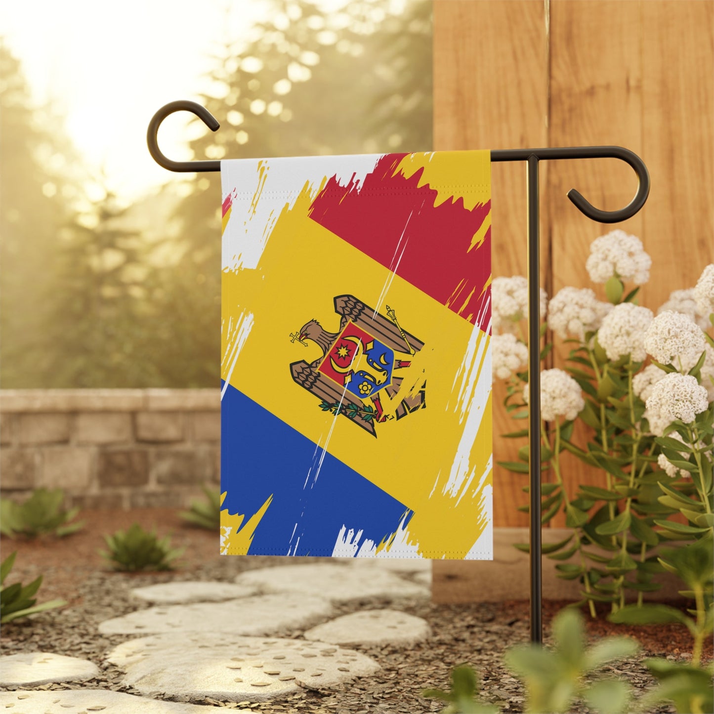 Moldova Garden Flag - Garden & House Banner | Size - 12" x 18" | Double Sided Custom Country Design Print