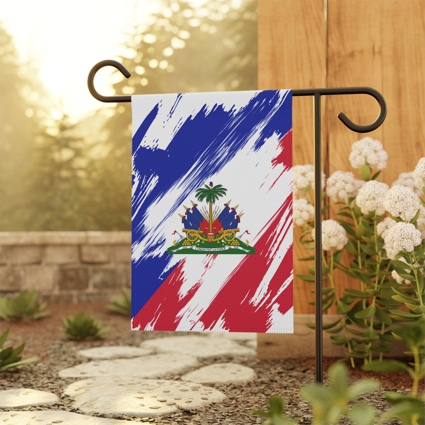 Haiti Garden Flag - Garden & House Banner | Size - 12" x 18" | Double Sided Custom Country Design Print