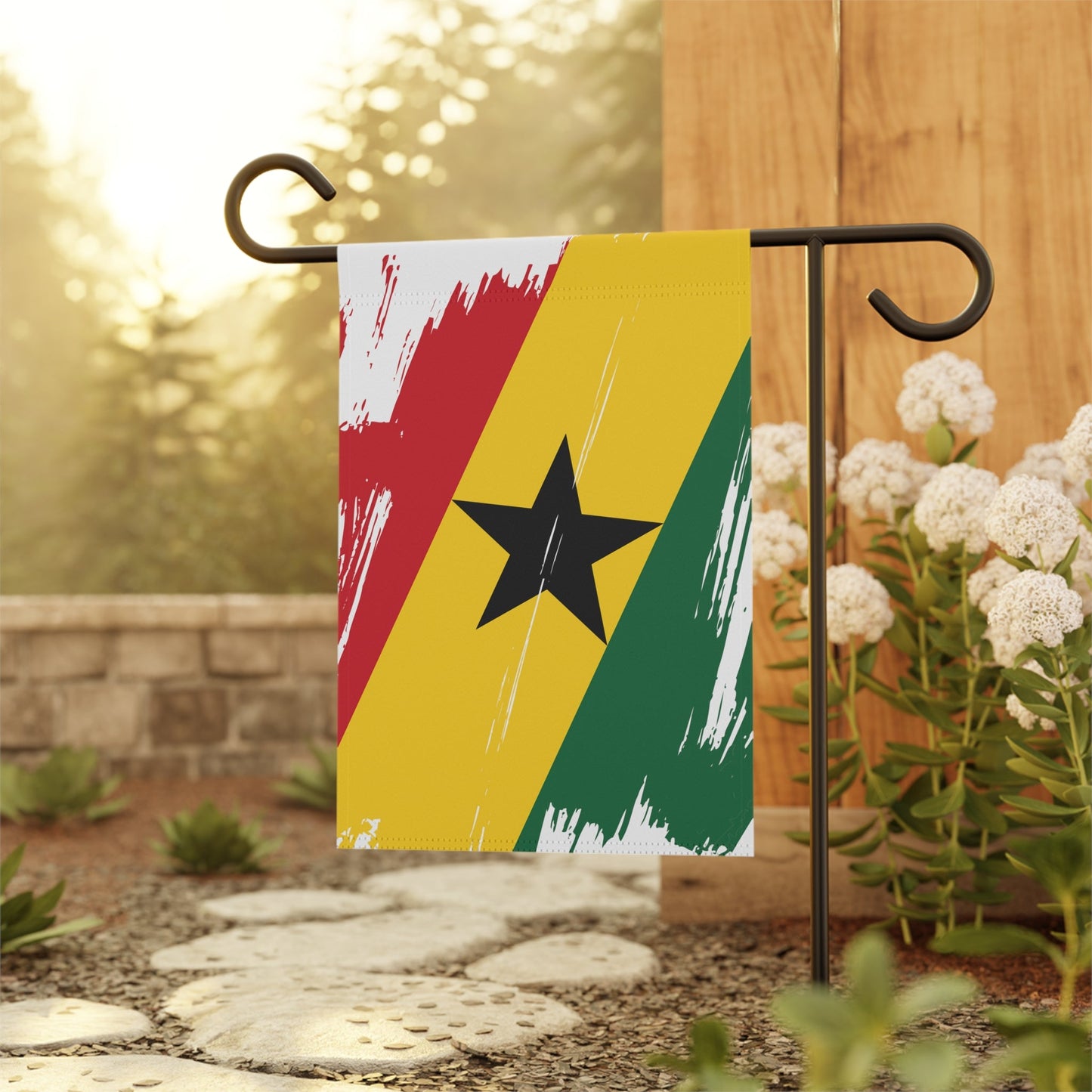 Ghana Garden Flag - Garden & House Banner | Size - 12" x 18" | Double Sided Custom Country Design Print