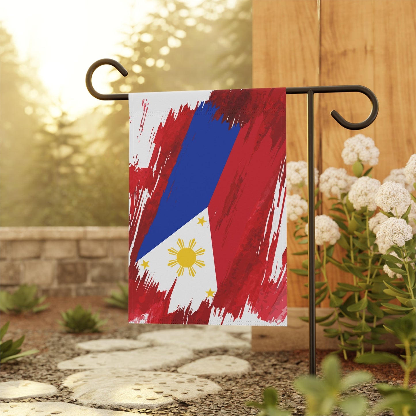 Philippines Garden Flag - Garden & House Banner | Size - 12" x 18" | Double Sided Custom Country Design Print