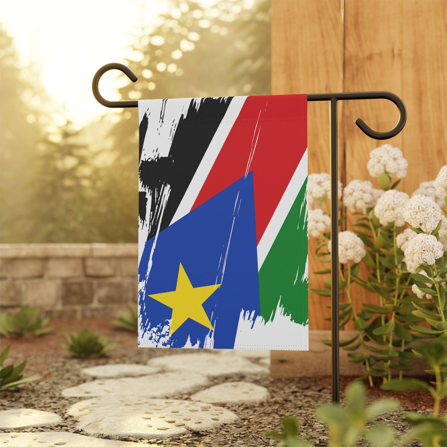 South Sudan Garden Flag - Garden & House Banner | Size - 12" x 18" | Double Sided Custom Country Design Print