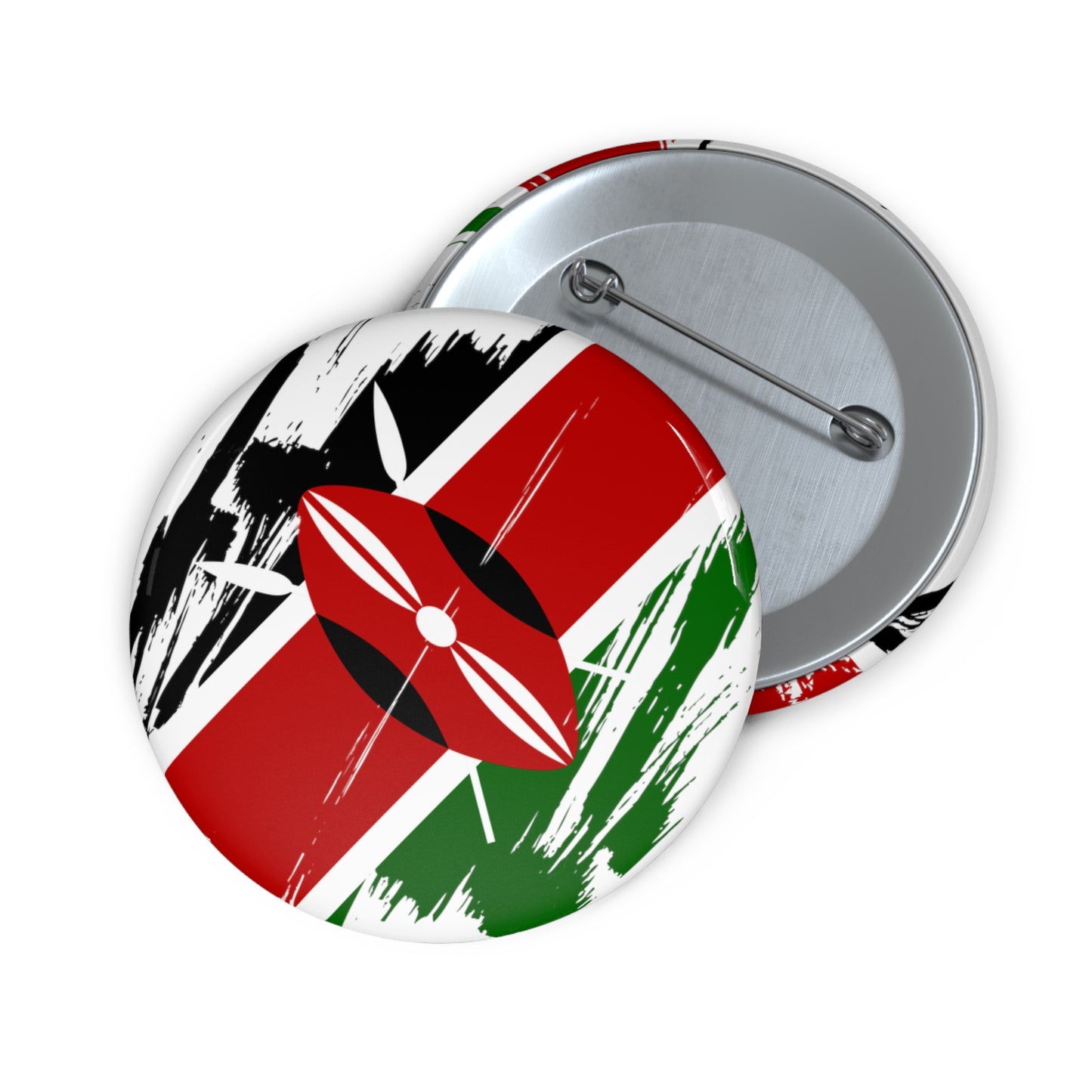 Kenya Flag Pin Button - Custom Pinback, Patriotic Campaign Buttons, Personalized Birthday Pins, Collectible Badge, Metal Pin