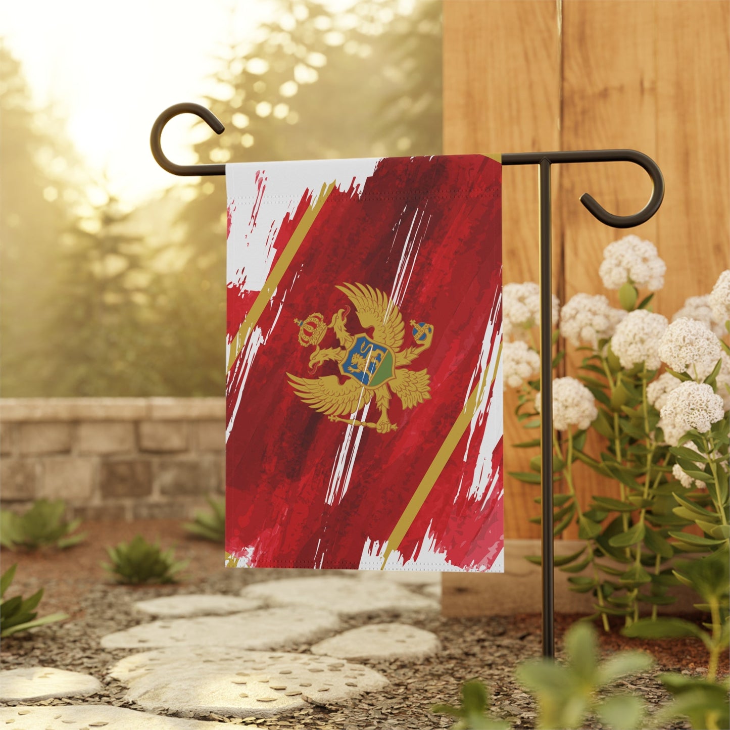 Montenegro Garden Flag - Garden & House Banner | Size - 12" x 18" | Double Sided Custom Country Design Print