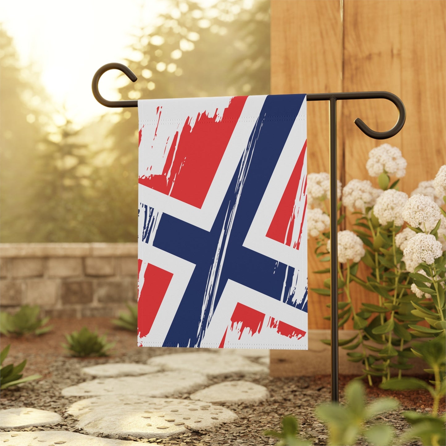 Norway Garden Flag - Garden & House Banner | Size - 12" x 18" | Double Sided Custom Country Design Print