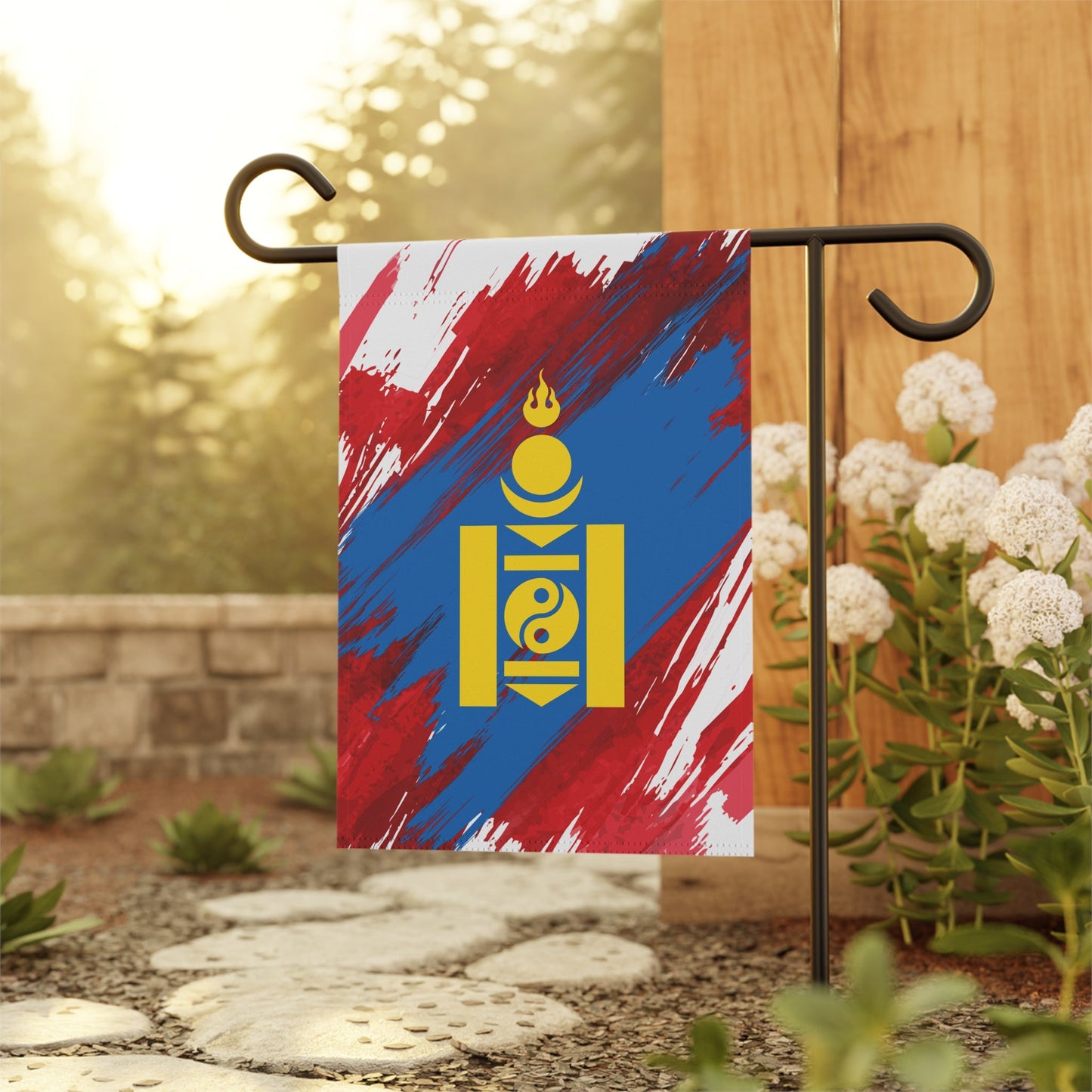 Mongolia Garden Flag - Garden & House Banner | Size - 12" x 18" | Double Sided Custom Country Design Print