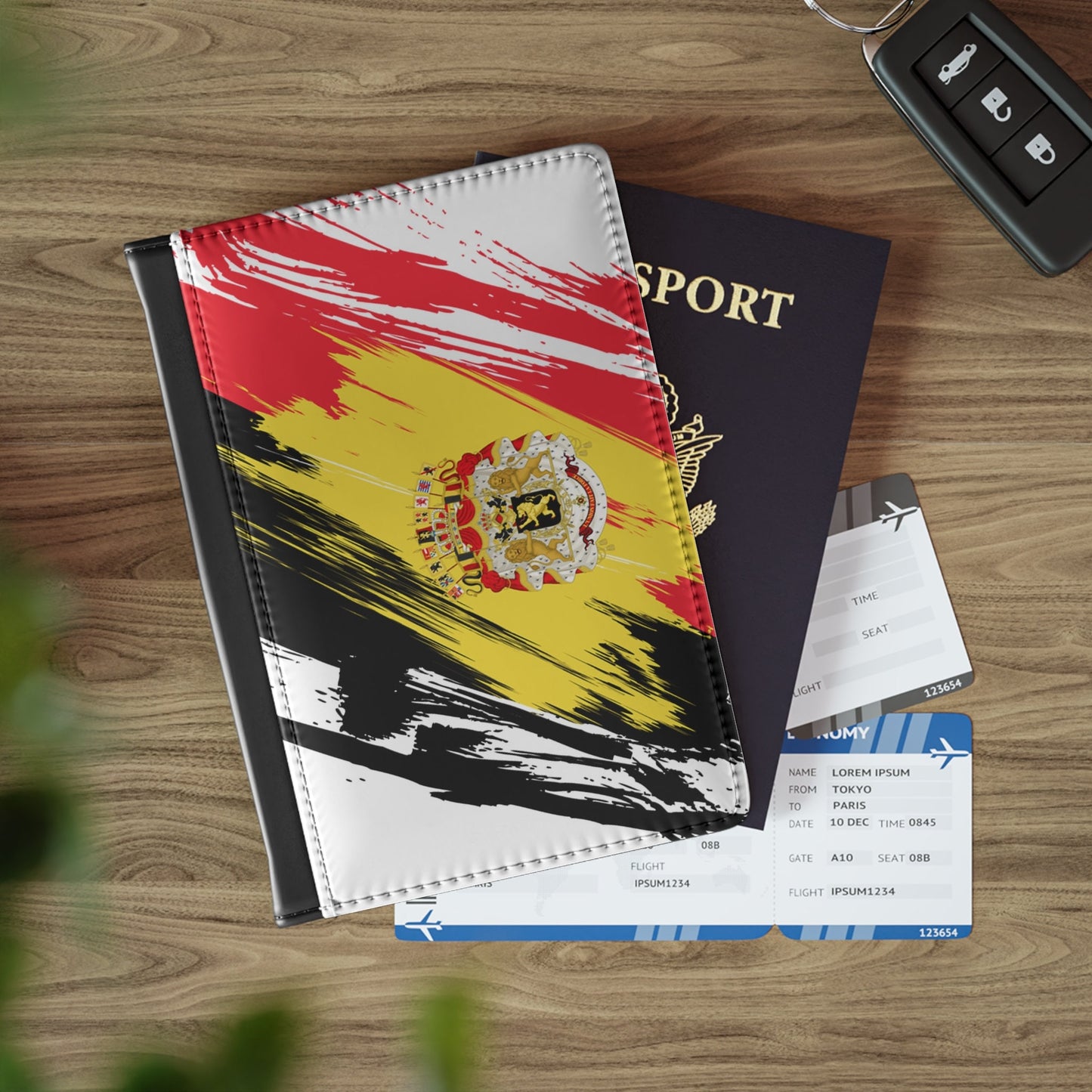 Belgium Flag Passport Holder, printed leather, traveler's and expats' essential, study abroad must-have, wanderlust accessory