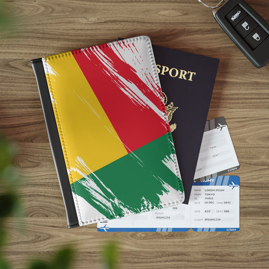 Benin Flag Passport Holder, printed leather, traveler's and expats' essential, study abroad must-have, wanderlust accessory